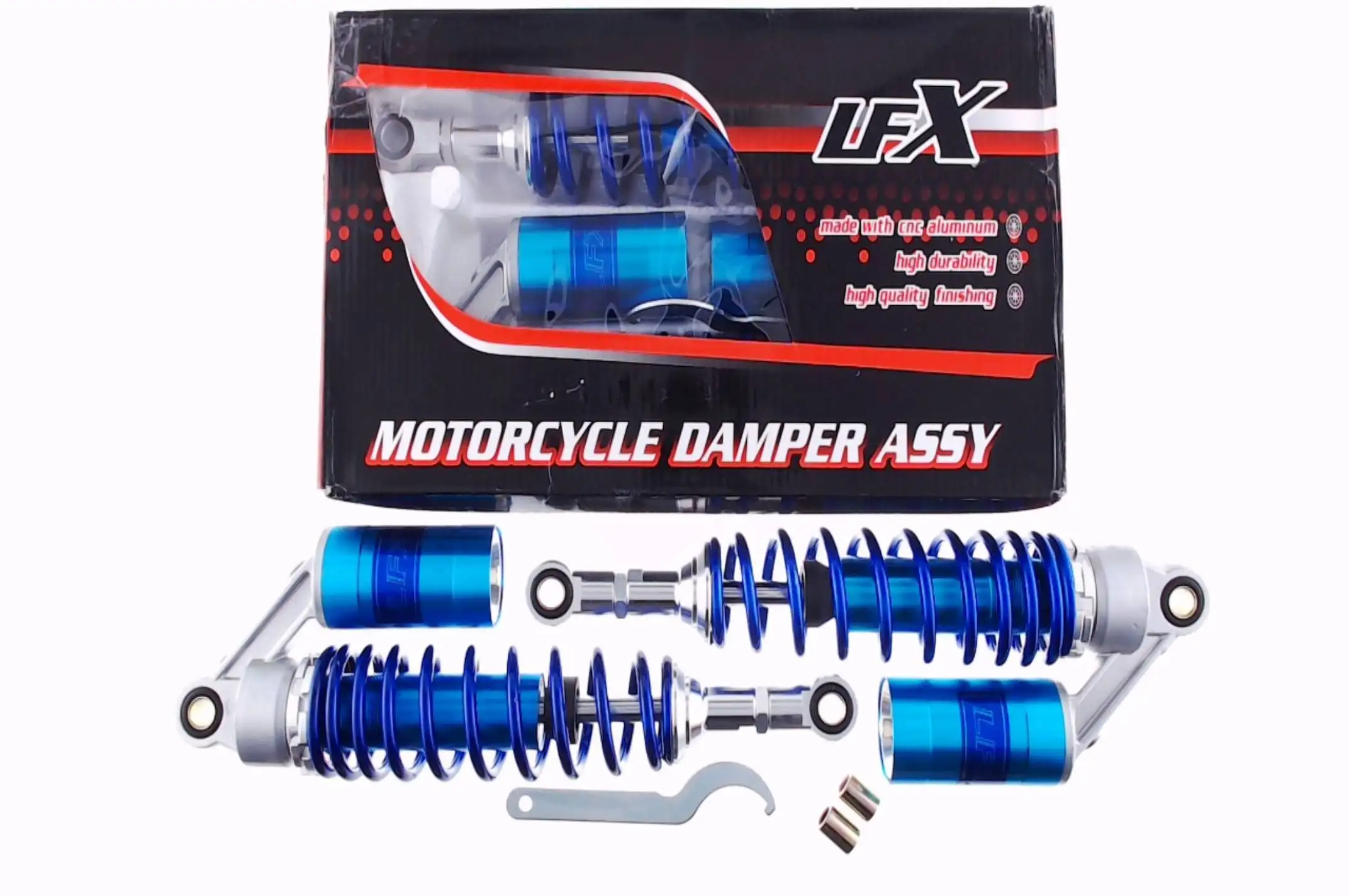 Амортизаторы (пара) Delta 340mm, газомасляные (синие) KOMATCU (mod.A)