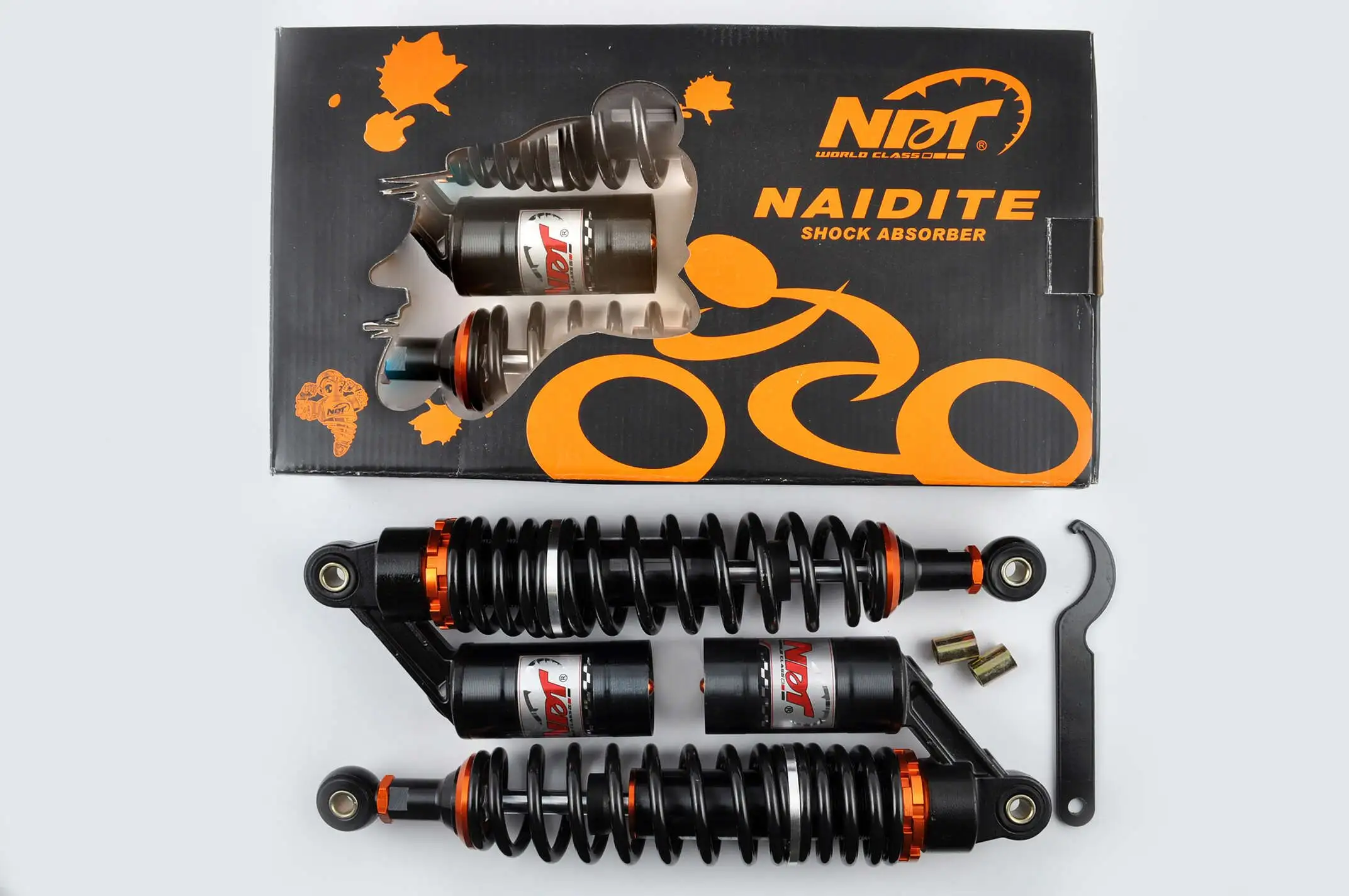 Амортизаторы (пара) Delta 340mm, газомасляные (черные) NDT