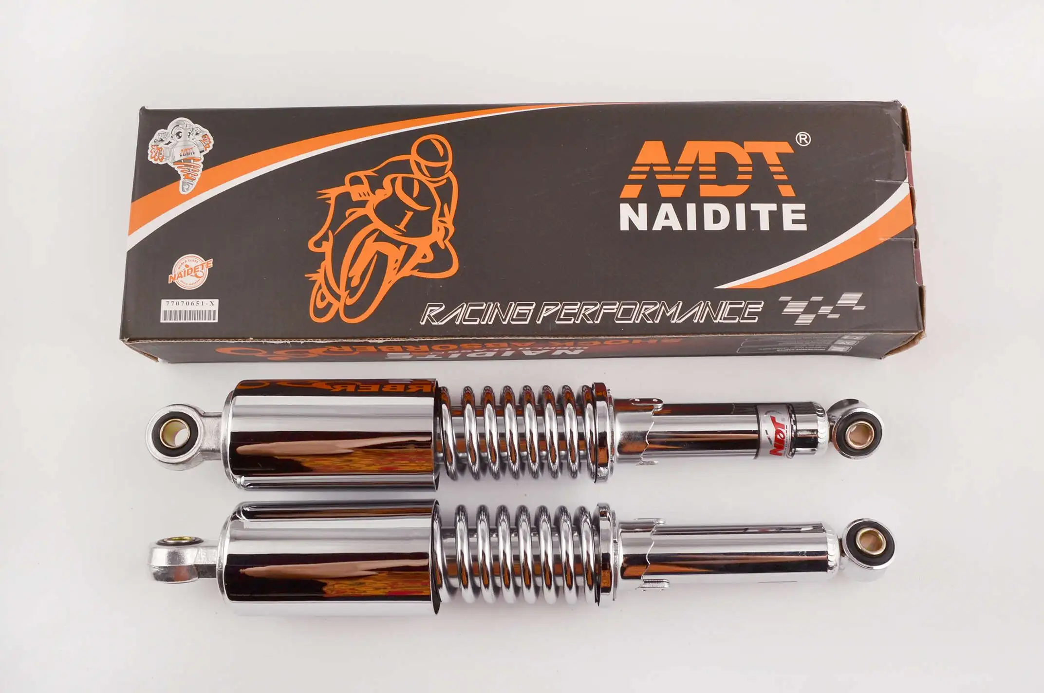 Амортизаторы (пара)   Delta   340mm, регулируемые   (хром, длинный стакан)   NDT