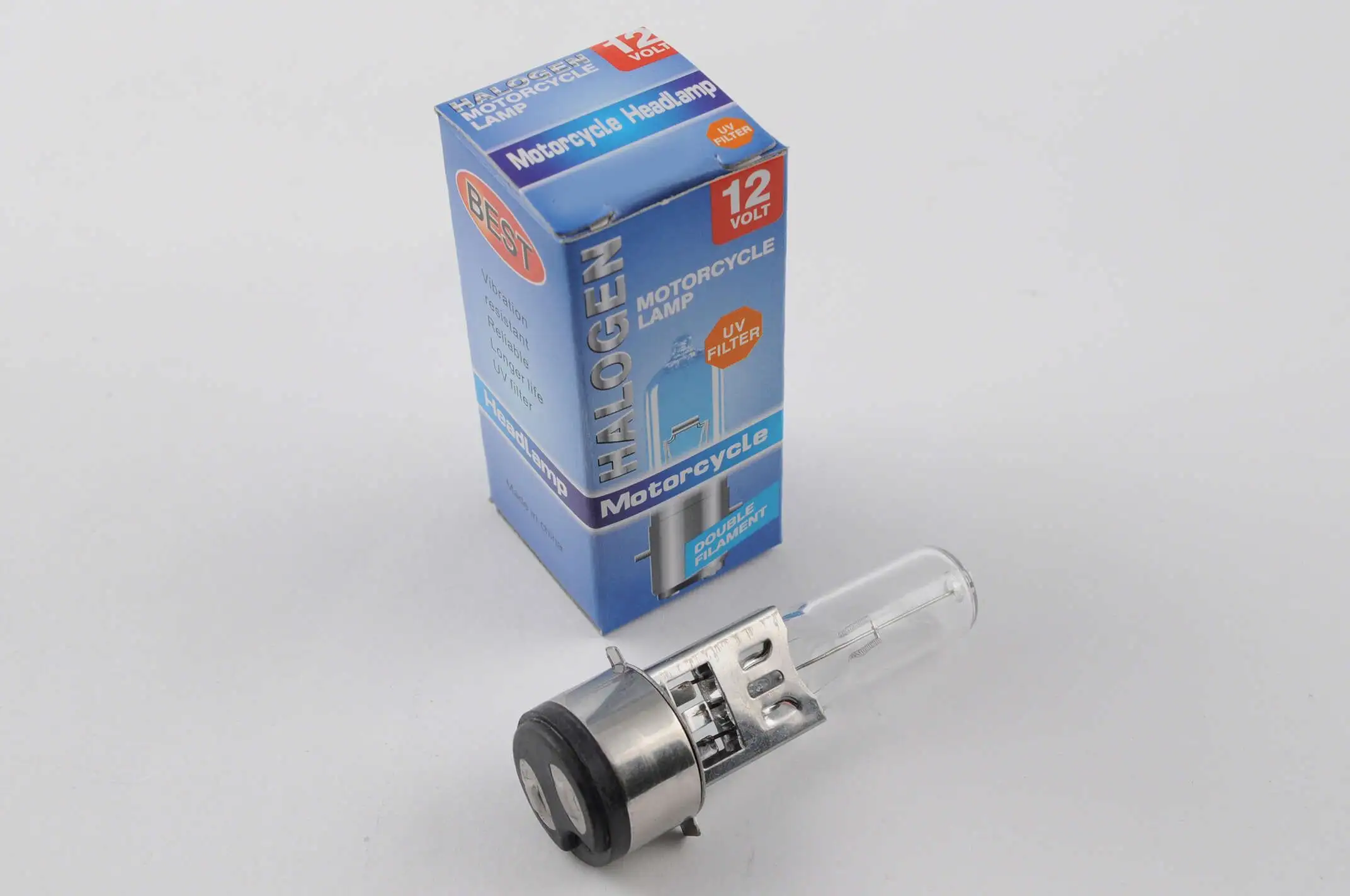 Лампа BA20D (2 уса) 12V 50W/50W (белая) BEST (mod:B)