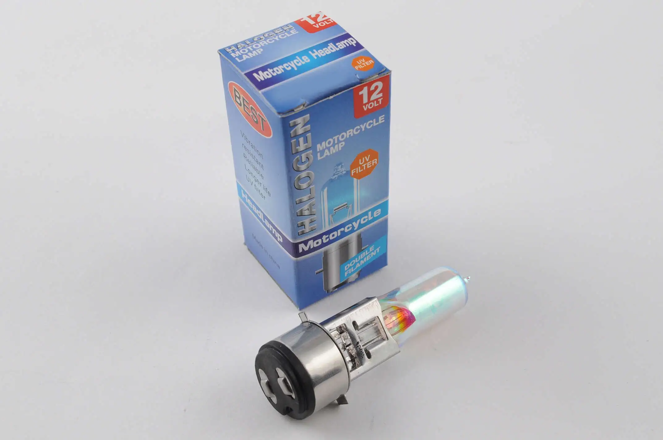 Лампа BA20D (2 уса) 12V 18W/18W (хамелеон розовый) BEST (mod:A)