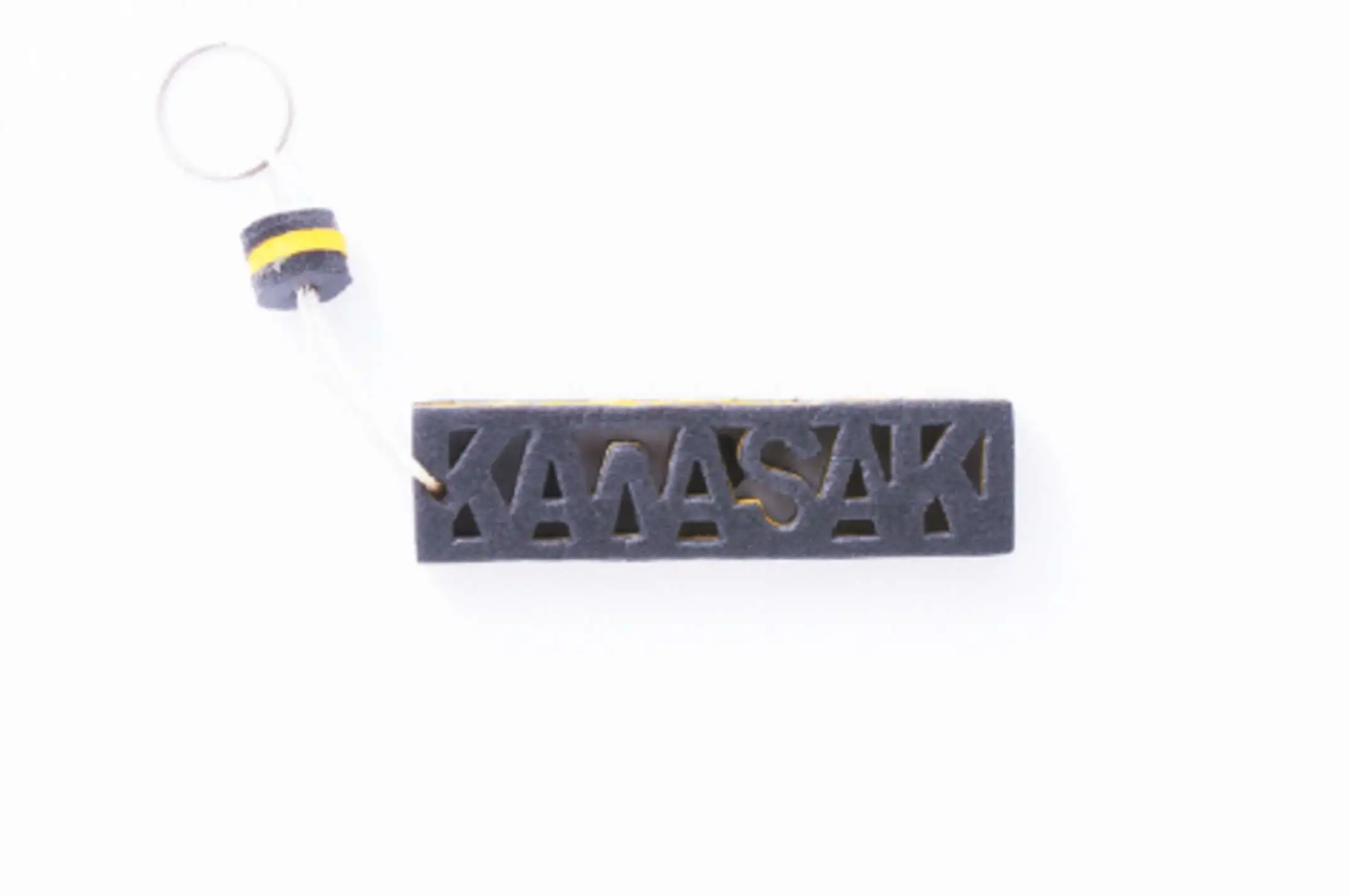 Брелок каучук   (серо-желтый)   KAWASAKI   AS