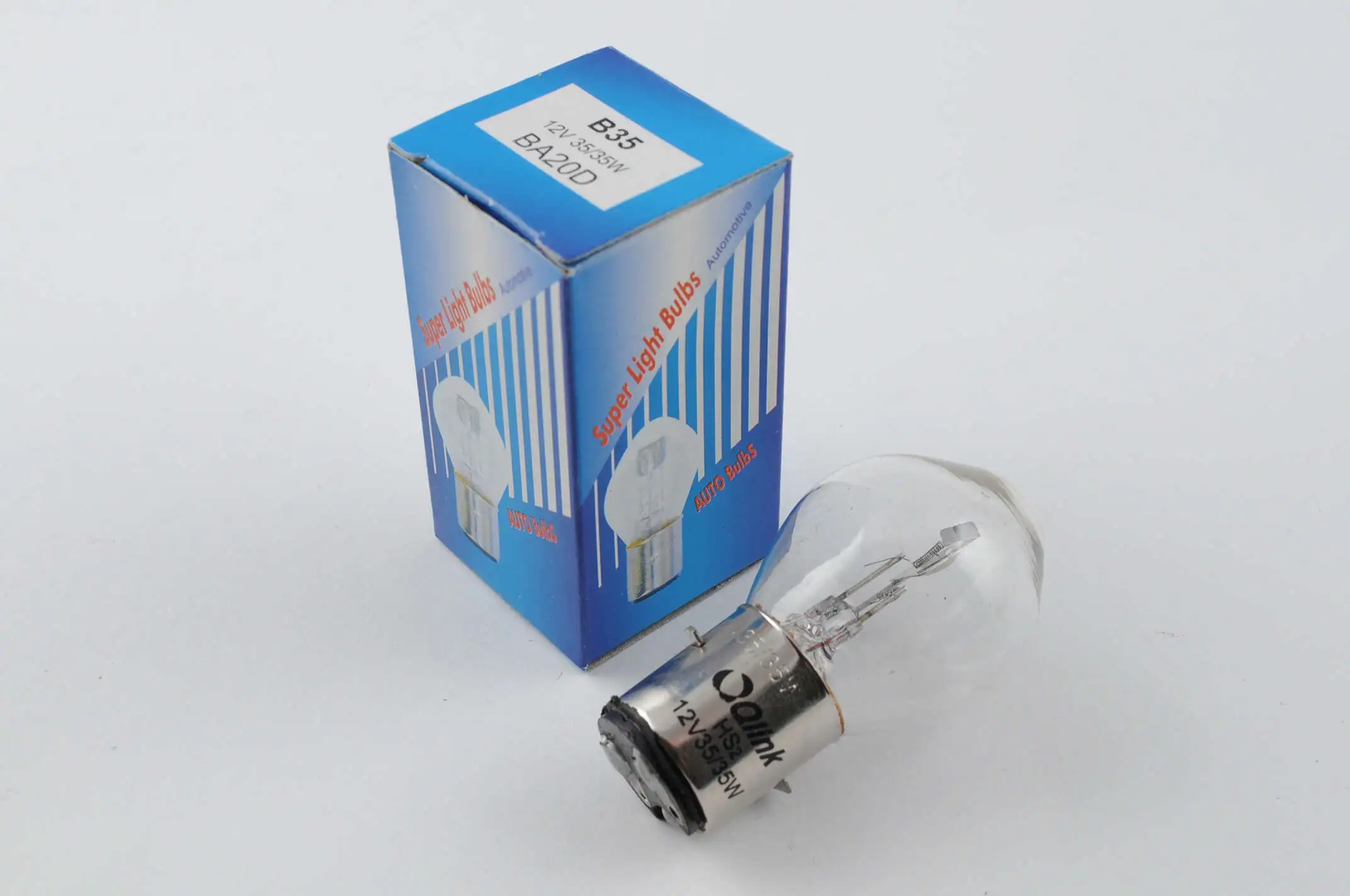 Лампа BA20D (2 уса)   12V 35W/35W   (груша)   QLINK