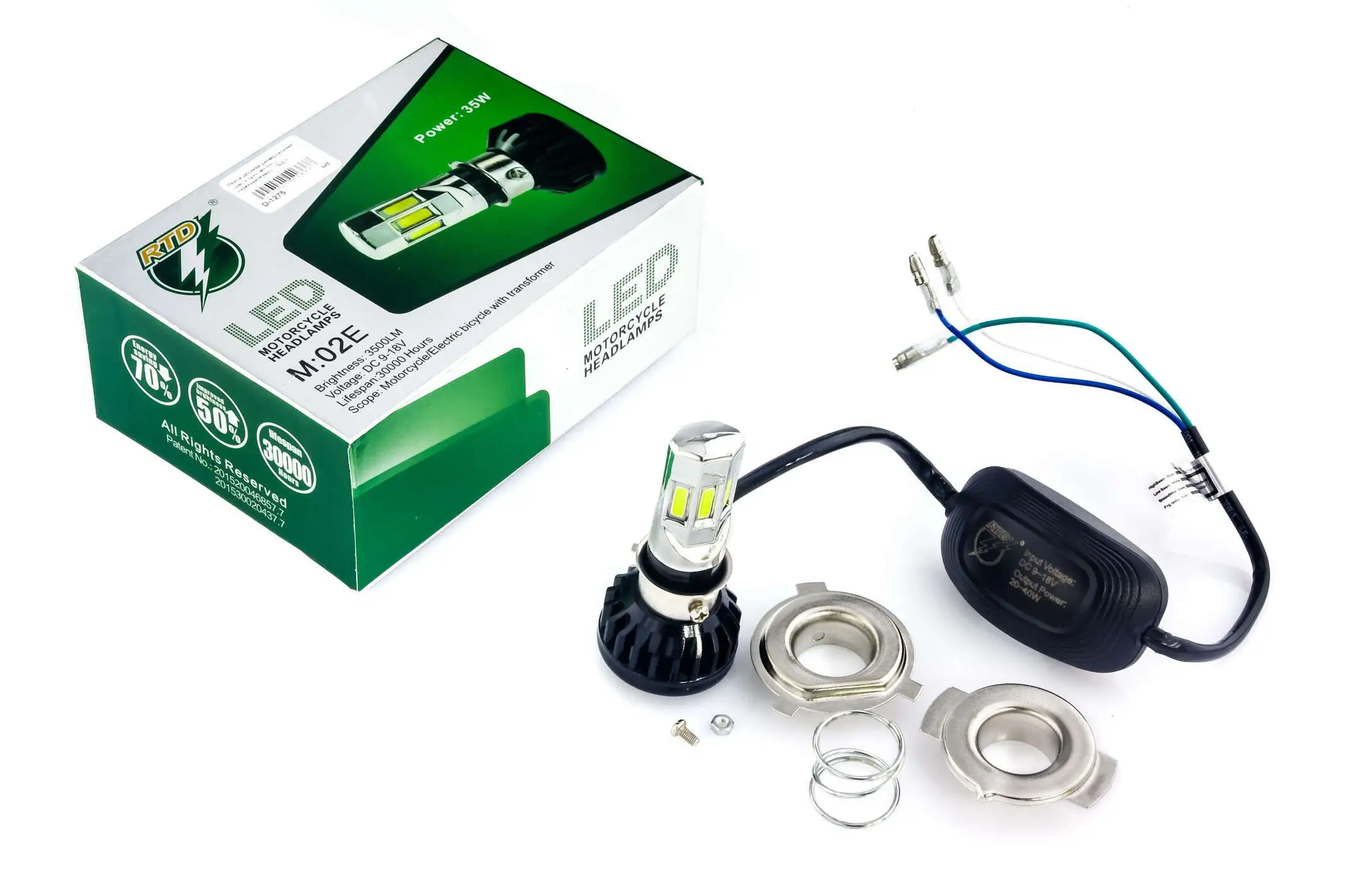Лампа диодная универсальная с переходниками   (12V, 6 кристаллов)   GJCT