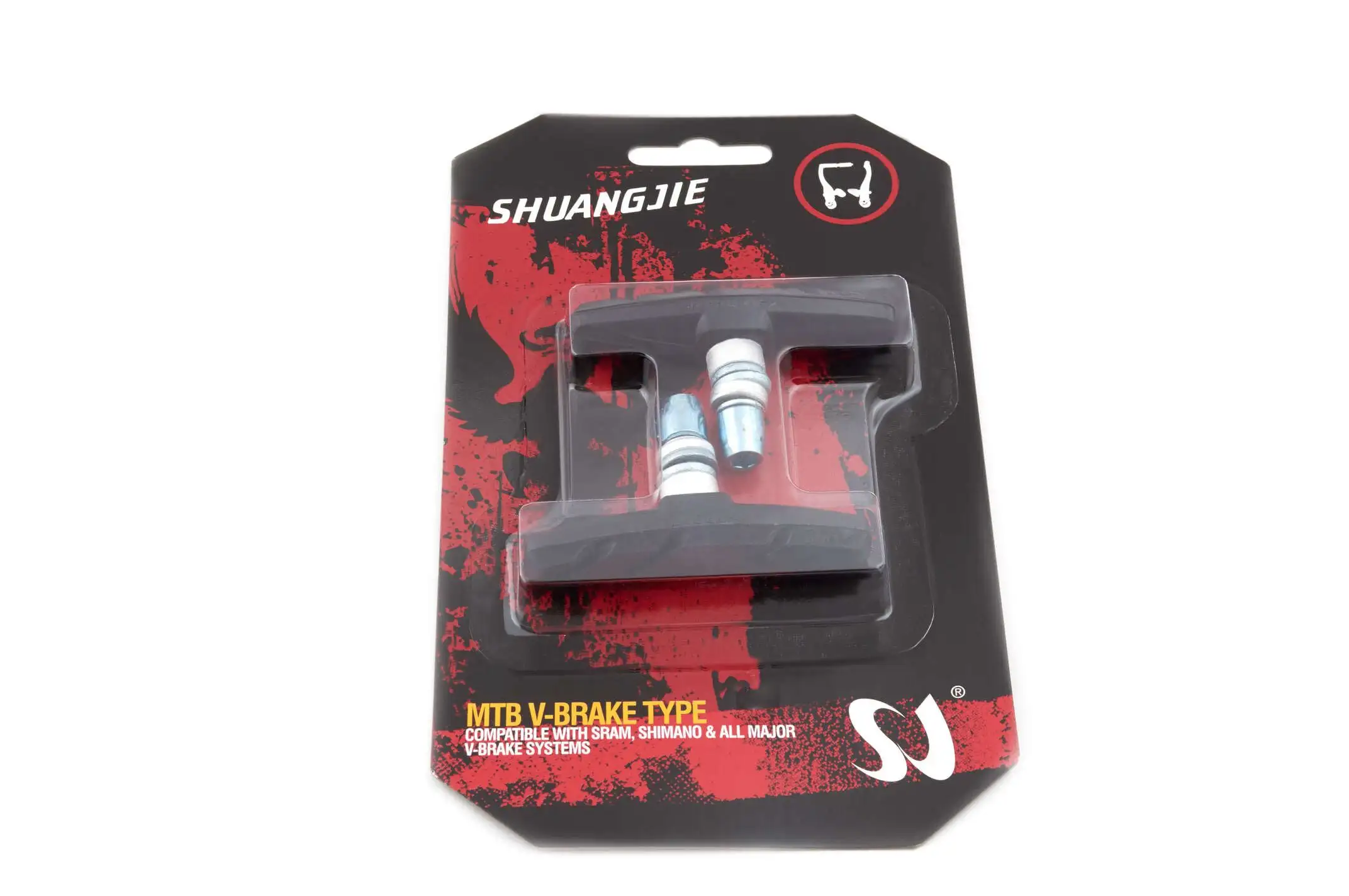 Колодки тормозные велосипедные (ободные, V-brake) (черные) (mod:4) DS