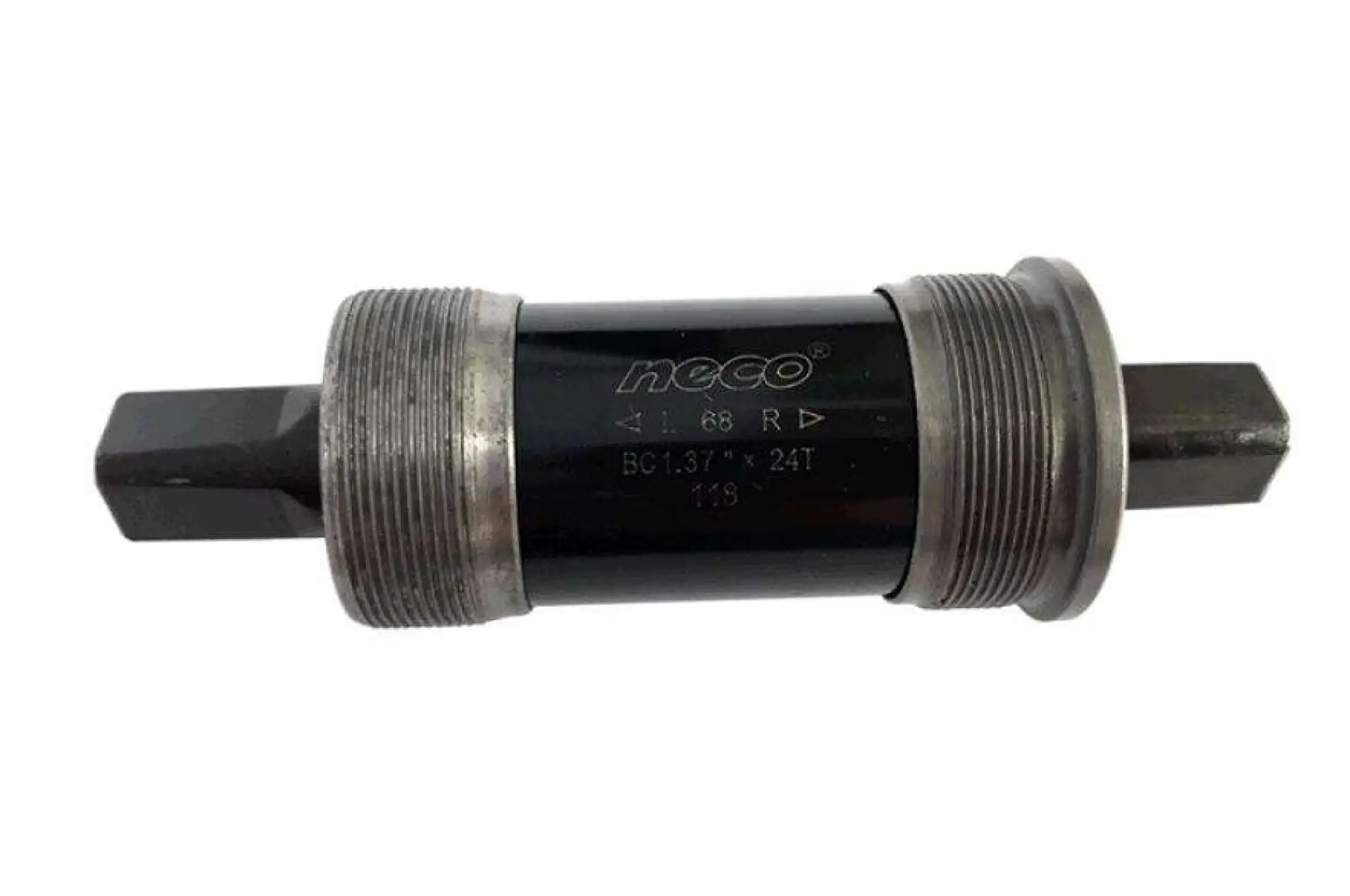 Каретка велосипедная неразборная   (квадрат)   (L-118mm)   (B910)   (NECO)   KL