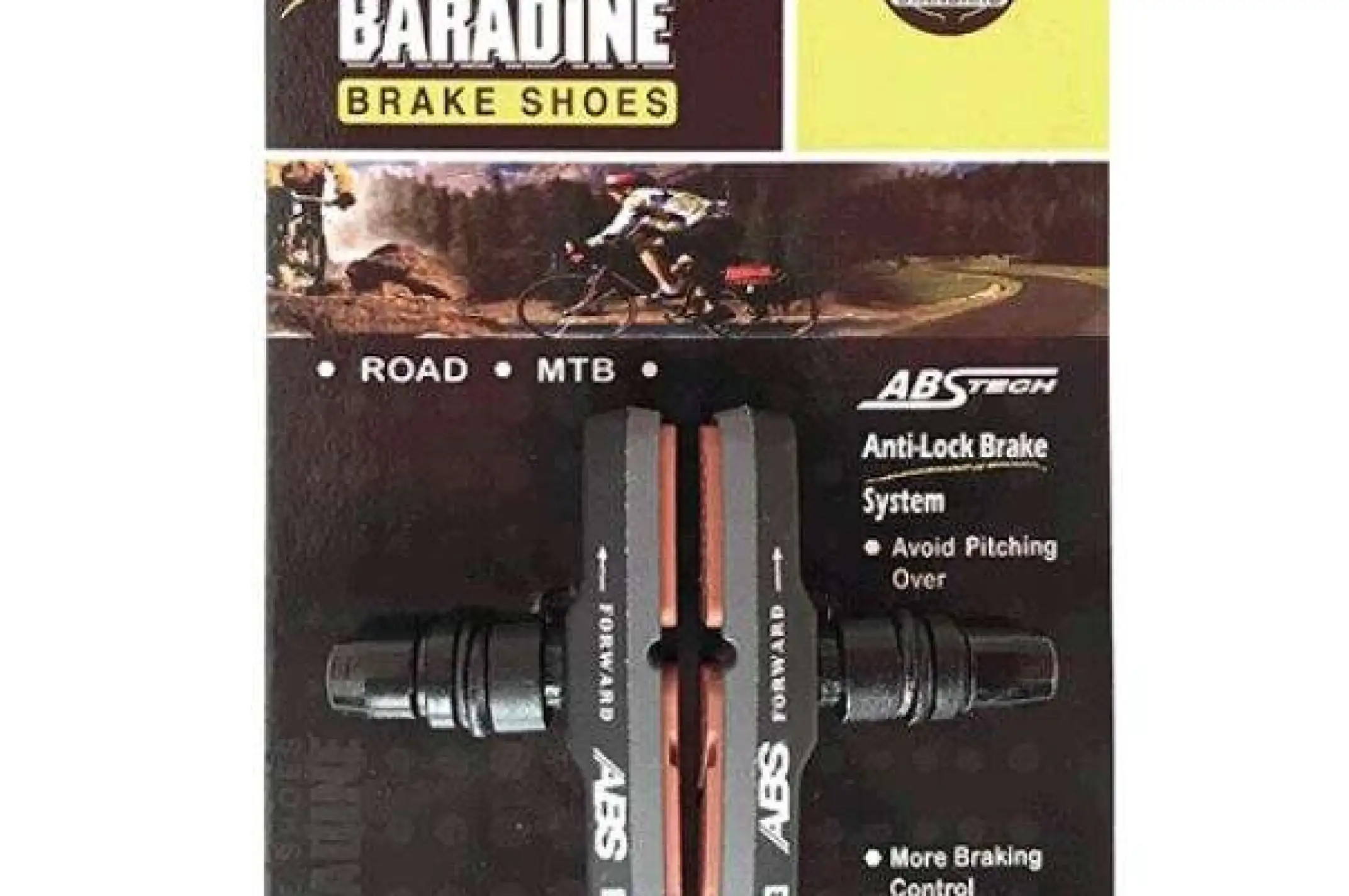 Колодки тормозные велосипедные (ободные, V-brake) (ABS-02V) (BARADINE) KL