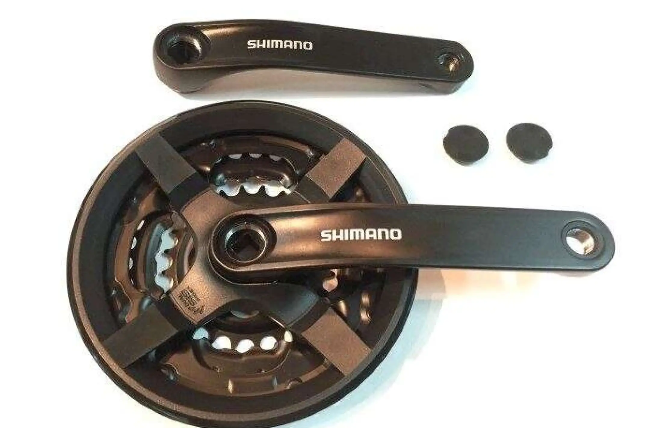 Звезды велосипедные (передние) 24/34/42T (+2 шатуна L- 170mm, квадрат, черные, алюминий, с защитой) (FC-TY301) (SHMN) FM