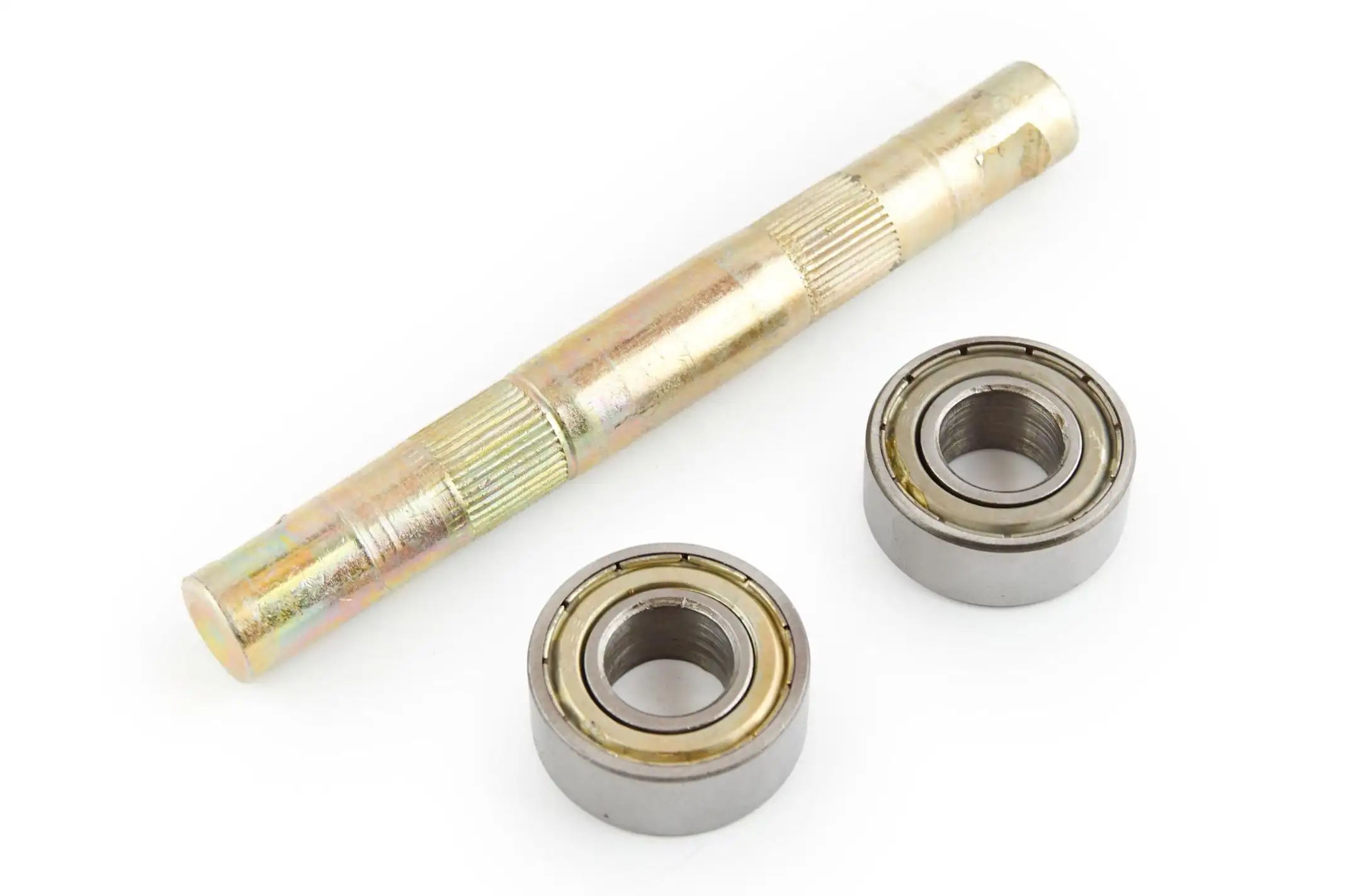 Ось каретки велосипедная   (клин)   (L-140mm) (+ 2 подшипника 6902-ZZ) VERE
