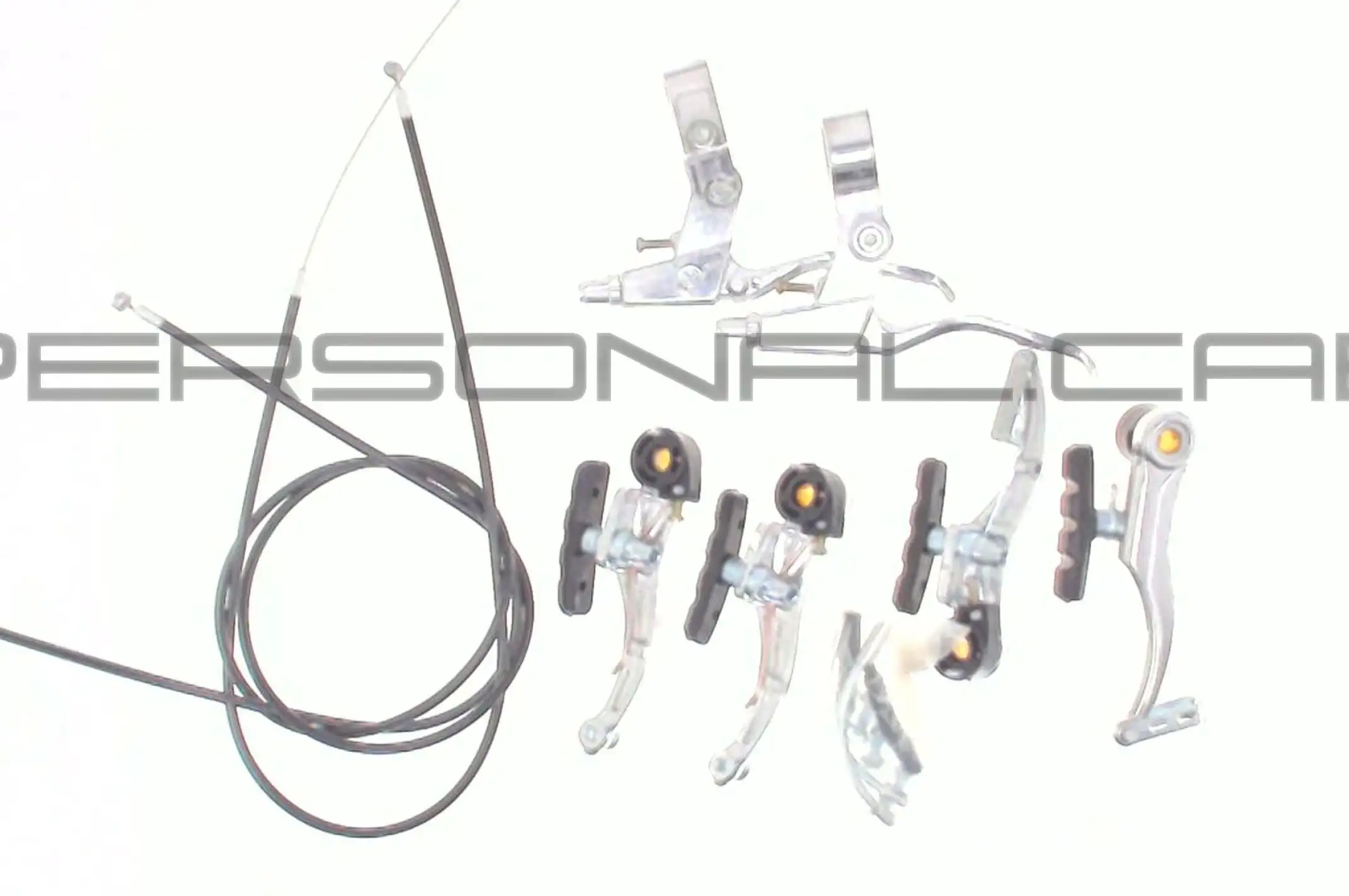 Тормоз велосипеда V-brake (хром) (+2 ручки, +2 троса L-1123/720mm) YKX