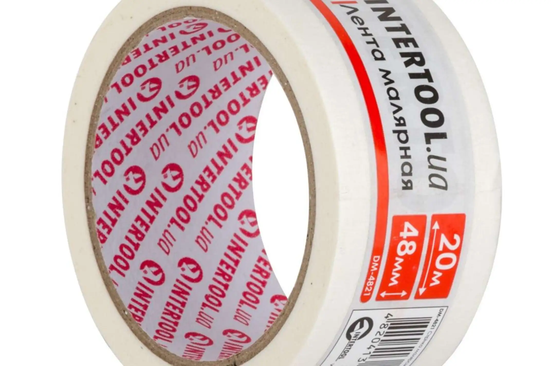 Лента малярная 48мм, 20м, белая INTERTOOL