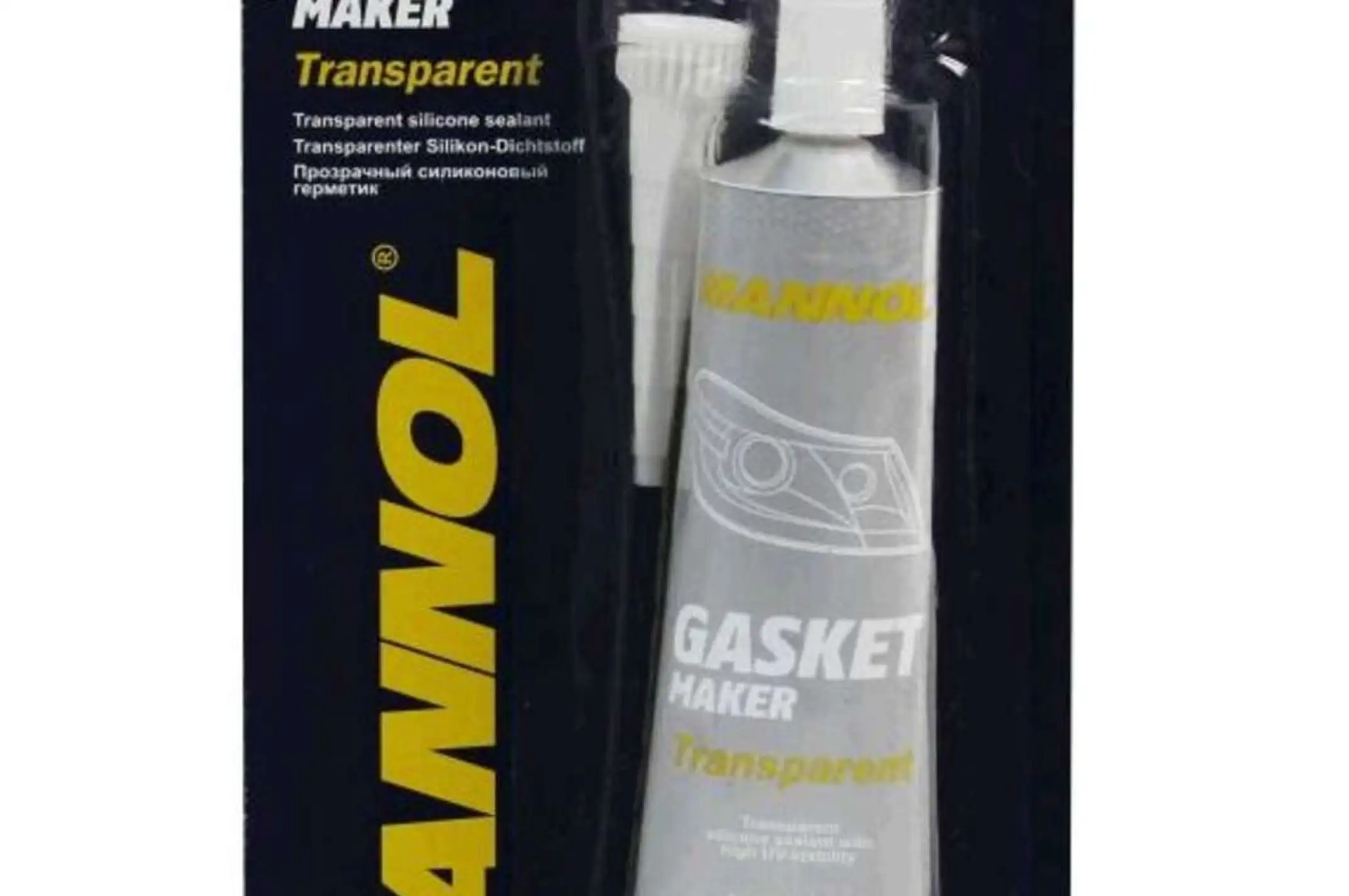 Герметик   85г   (силиконовый, вулканизирующийся)   (9916 Gasket Maker Transparent)   MANNOL