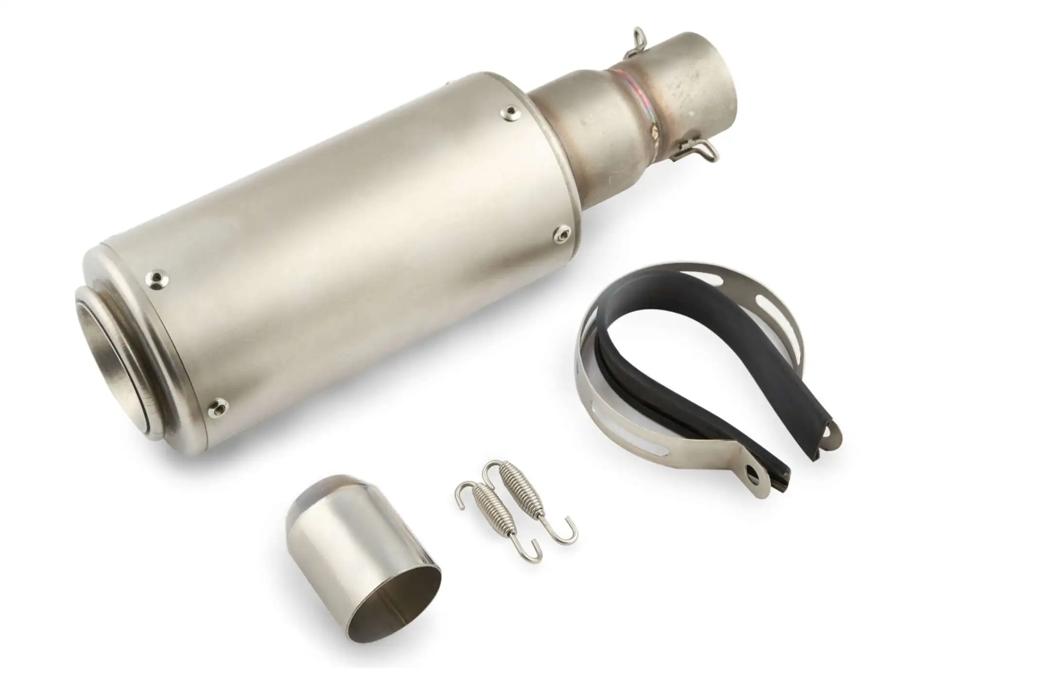 Глушитель (тюнинг) 325*100mm (нержавейка, овал, серый, прямоток) (akrapovic) 118