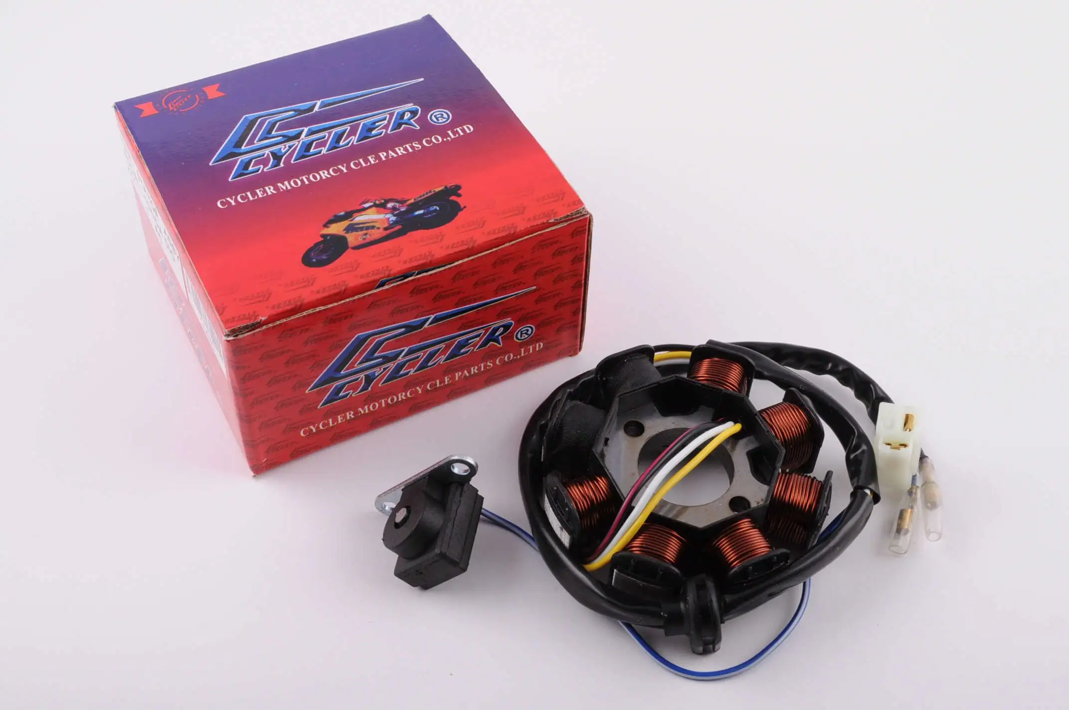 Статор генератора   4T GY6 50   (6+2 катушек, 4 контакта)   CYCLER