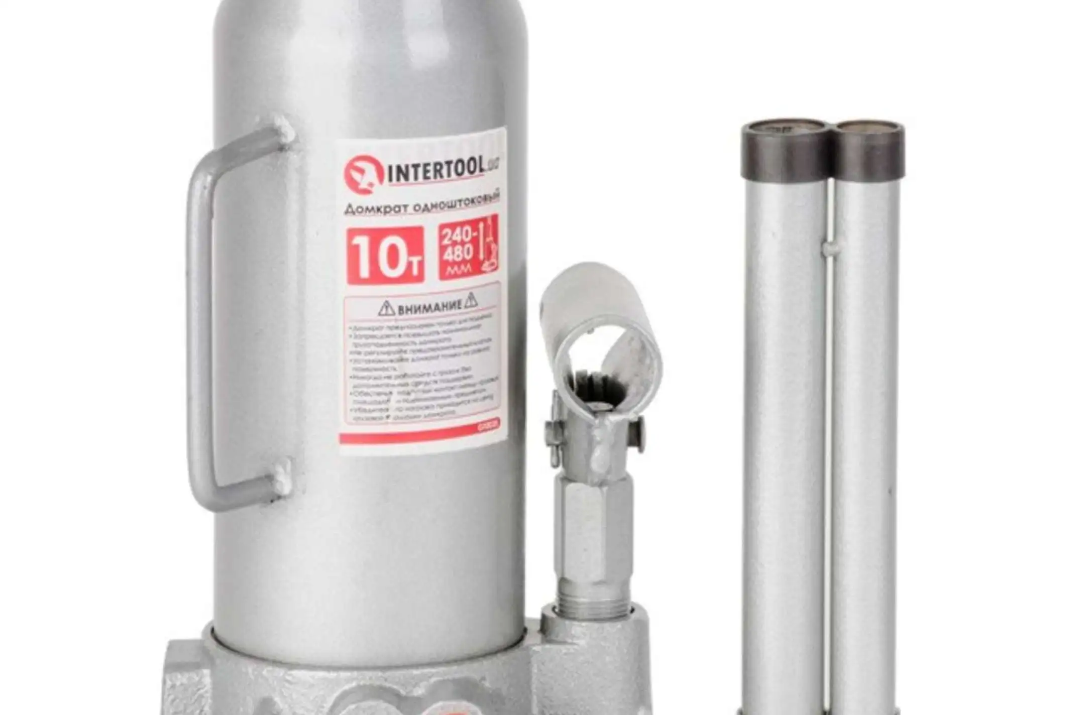 Домкрат столбик одноштоковый 10 т INTERTOOL