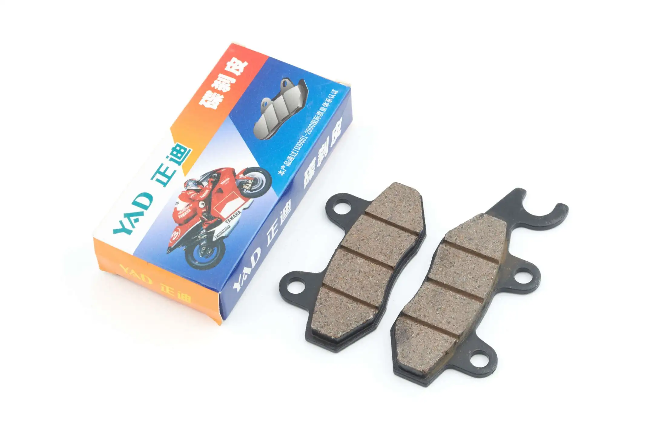 Колодки тормозные (диск) 4T GY6 50-150 (RACE/STORM, ухо в лево, черные) YAD