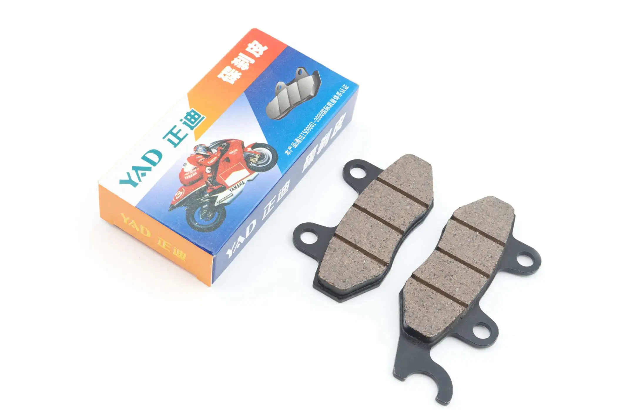 Колодки тормозные (диск) 4T GY6 50-150 (RACE/STORM, ухо в право, черные) YAD