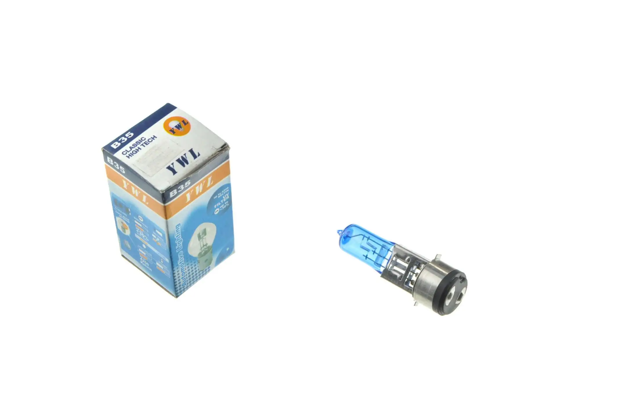 Лампа BA20D (2 уса) 12V 18W/18W (супер белая) TOPCROWN