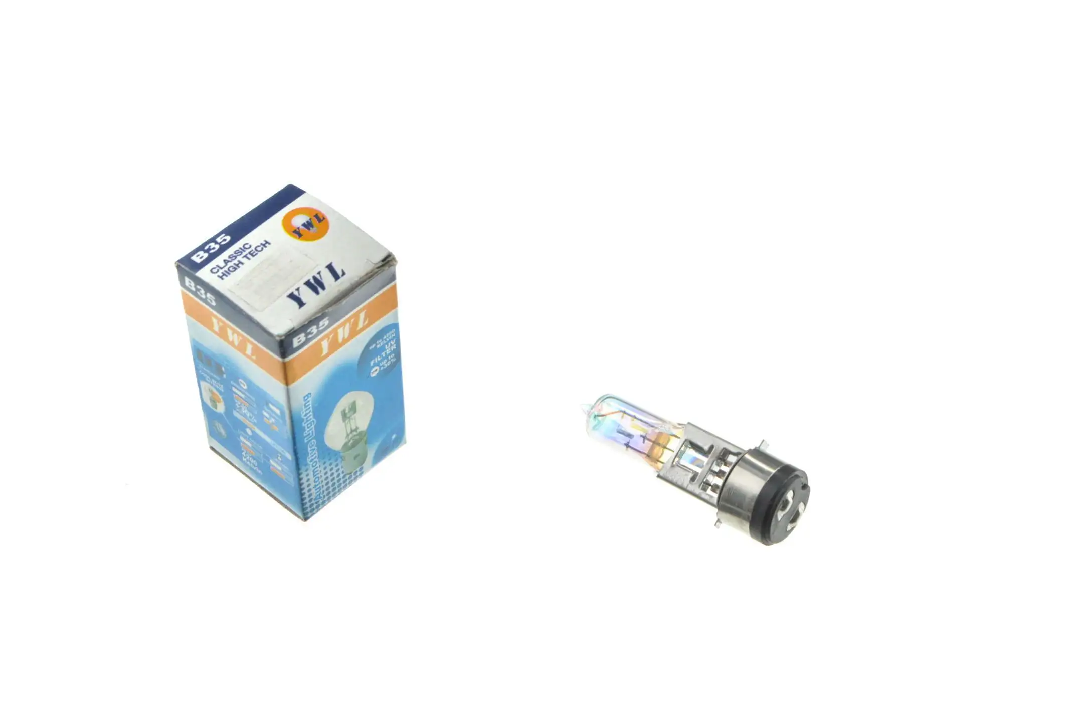 Лампа BA20D (2 уса)   12V 18W/18W   (хамелеон розовый)   YWL
