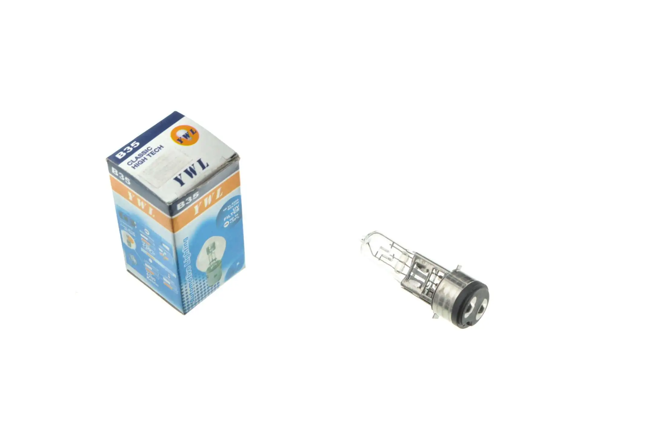Лампа BA20D (2 уса) 12V 50W/50W (белая) YWL