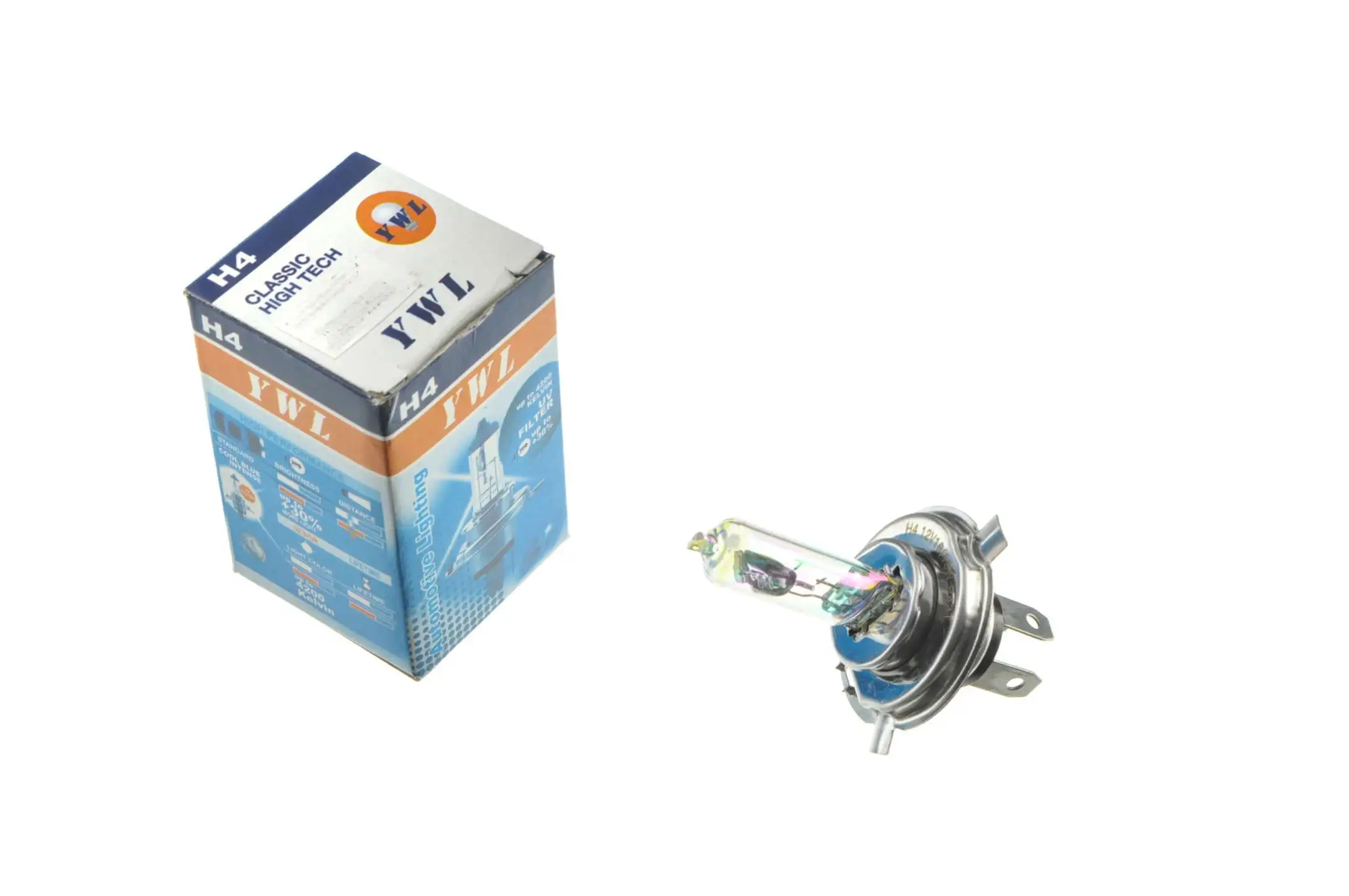Лампа H4 (авто)   12V 18W/18W   (хамелеон розовый)   TOPCROWN