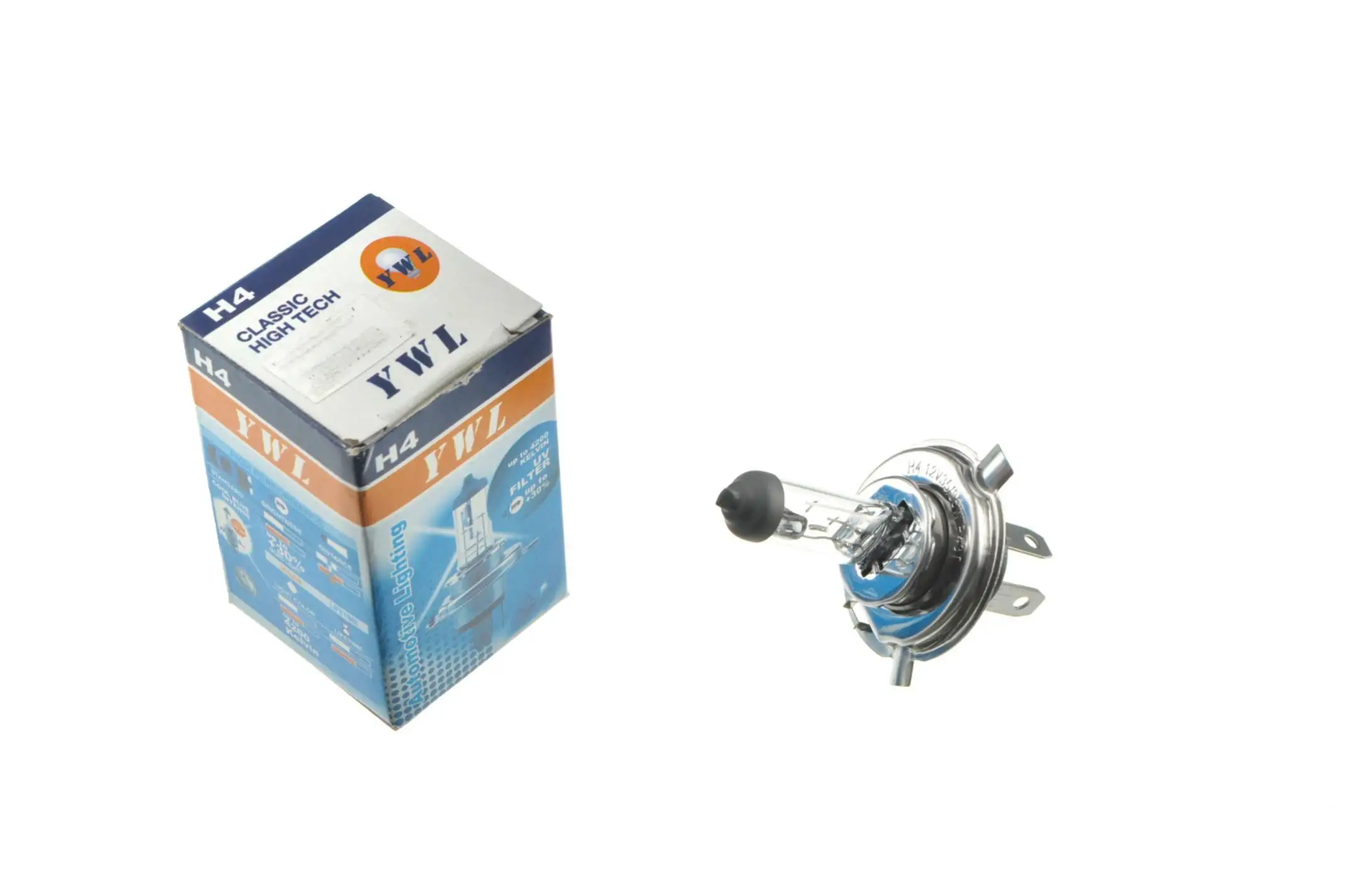 Лампа H4 (авто) 12V 35W/35W (белая) YWL