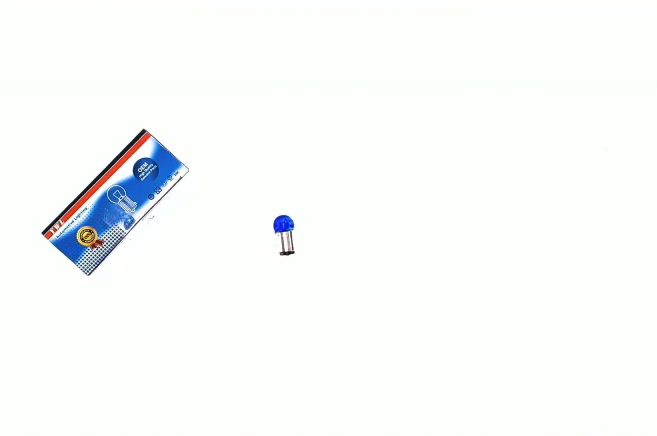 Лампа S25 (двухконтактная)   12V 10W/5W   (стоп, габарит)   (синяя)   YWL