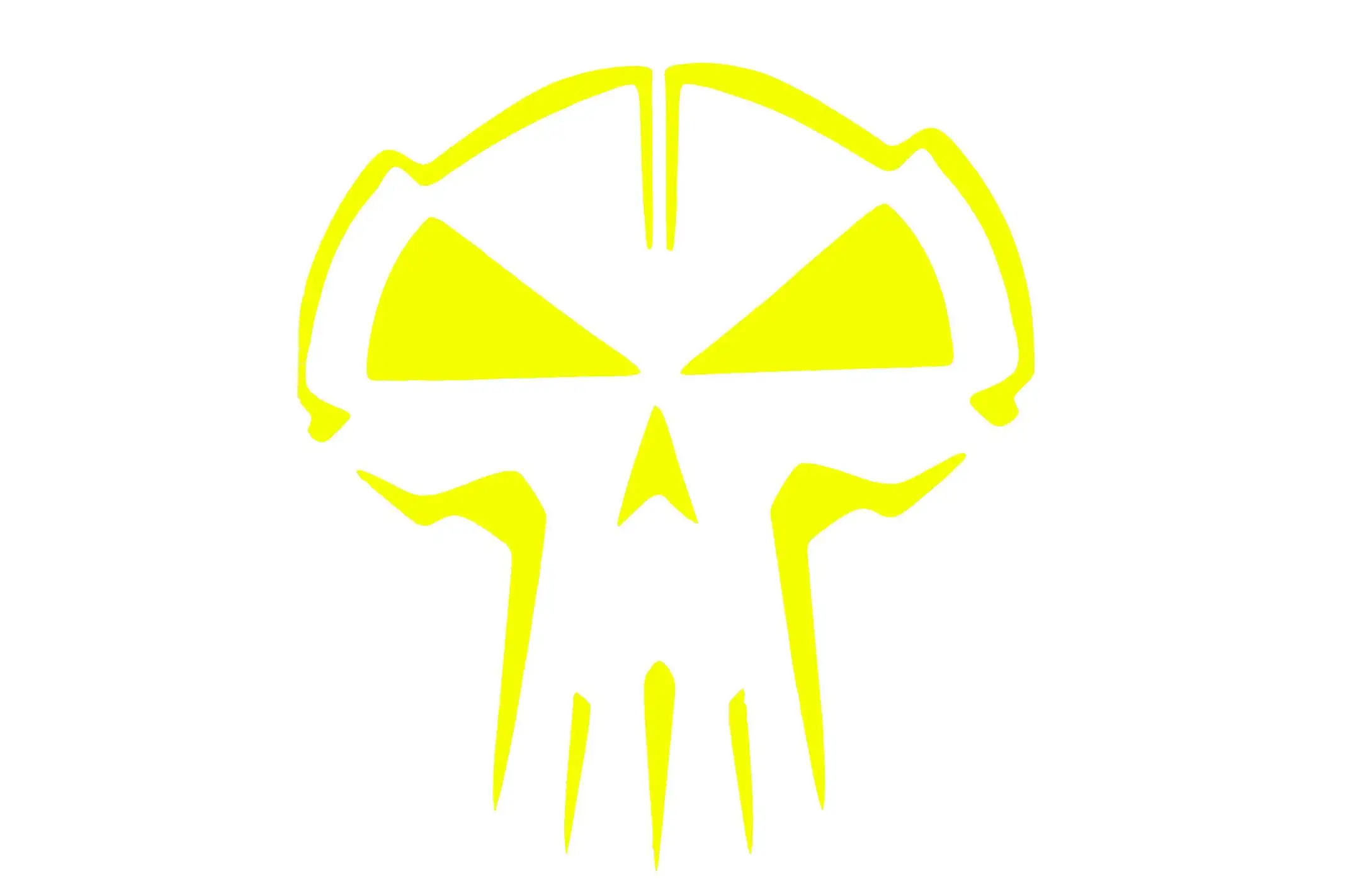 Наклейка   декор   SKULL   (10x10см, желтая)   (#HQ5Y)