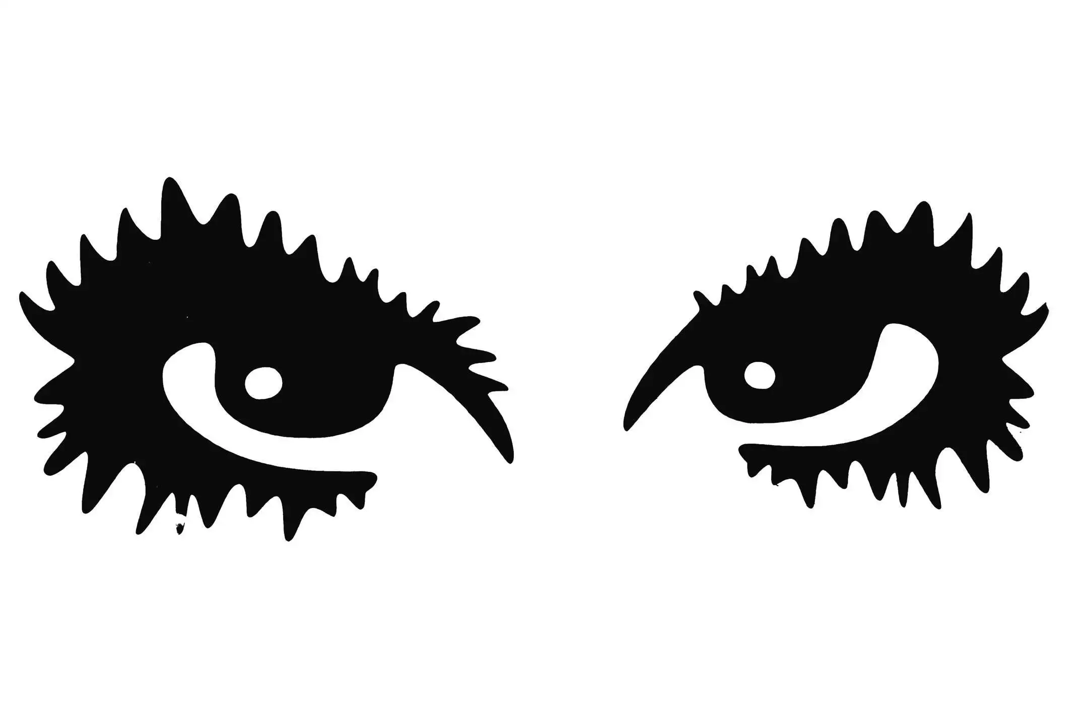 Наклейка декор EYES (18х6см, черная) (#HQ5)