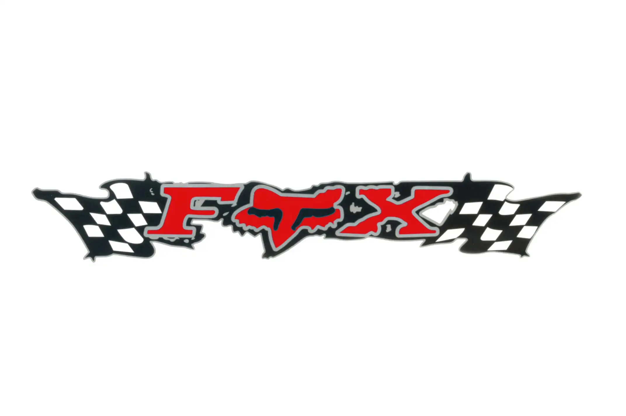 Наклейка   логотип   FOX   (24x5см, красная)   (#3267)