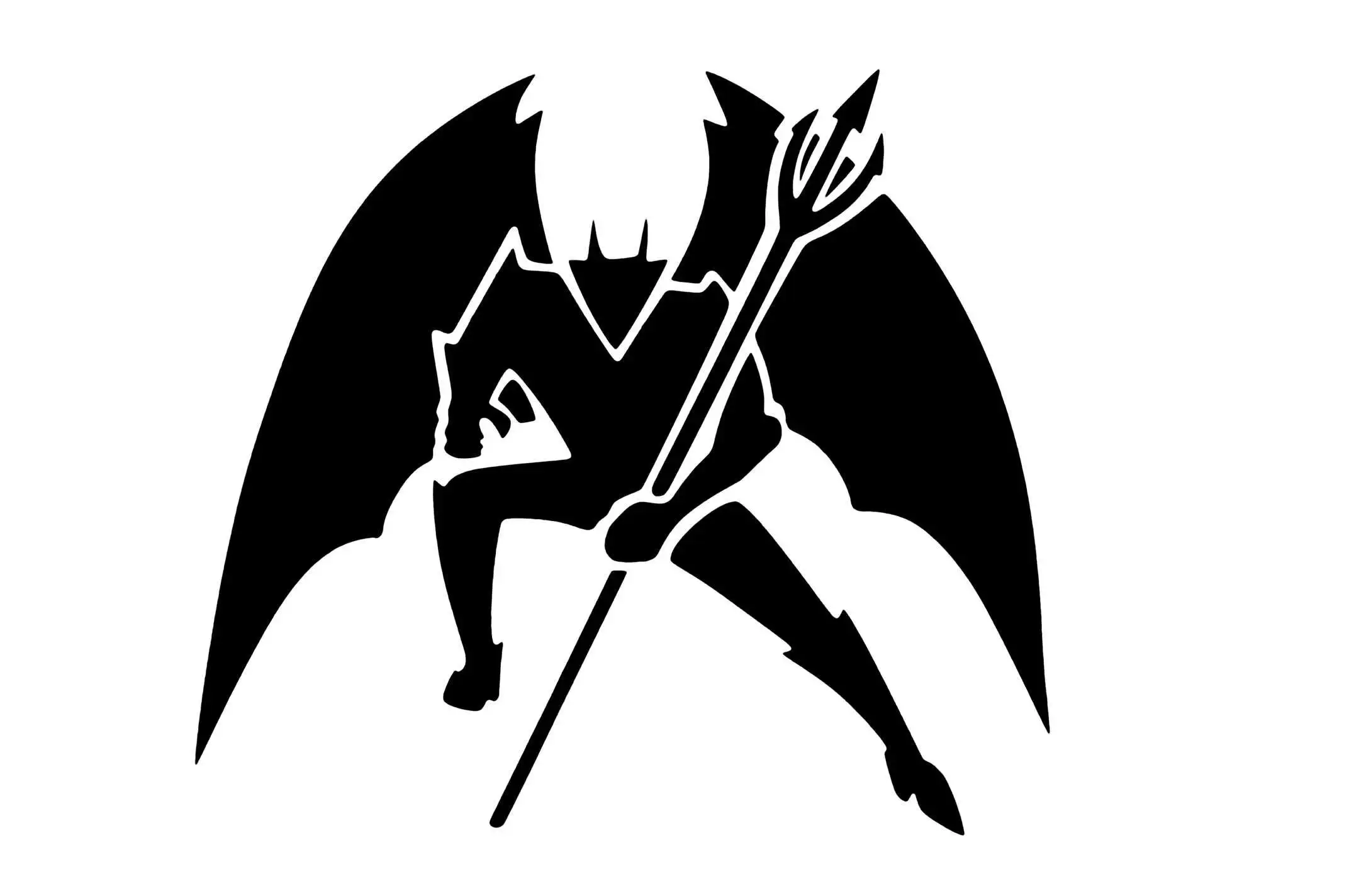 Наклейка декор DIABLO (13х13см, черная) (#5868)