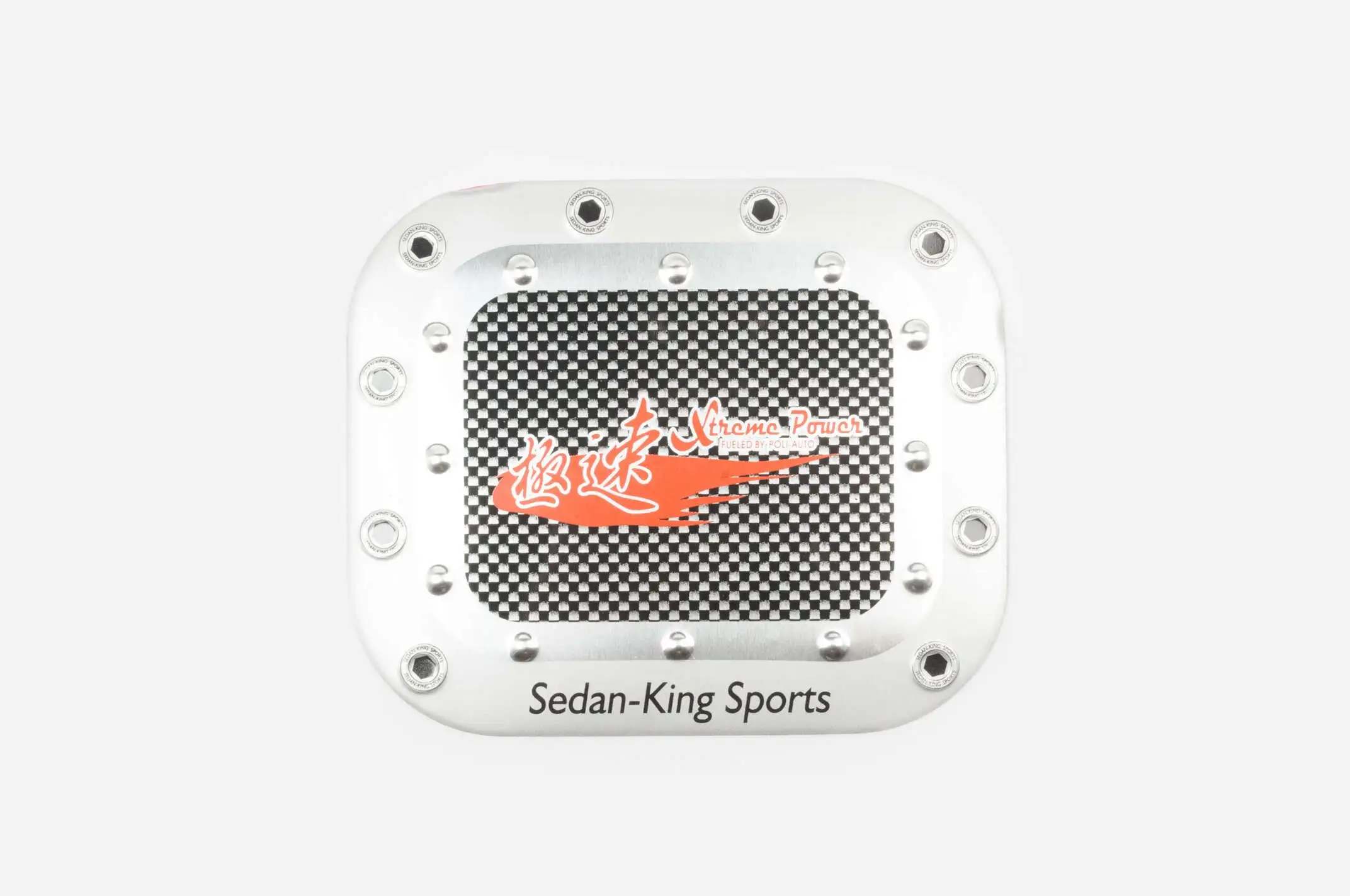 Наклейка на крышку бака SEDAN-KING SPORTS (13х13см, красная) (#1625)