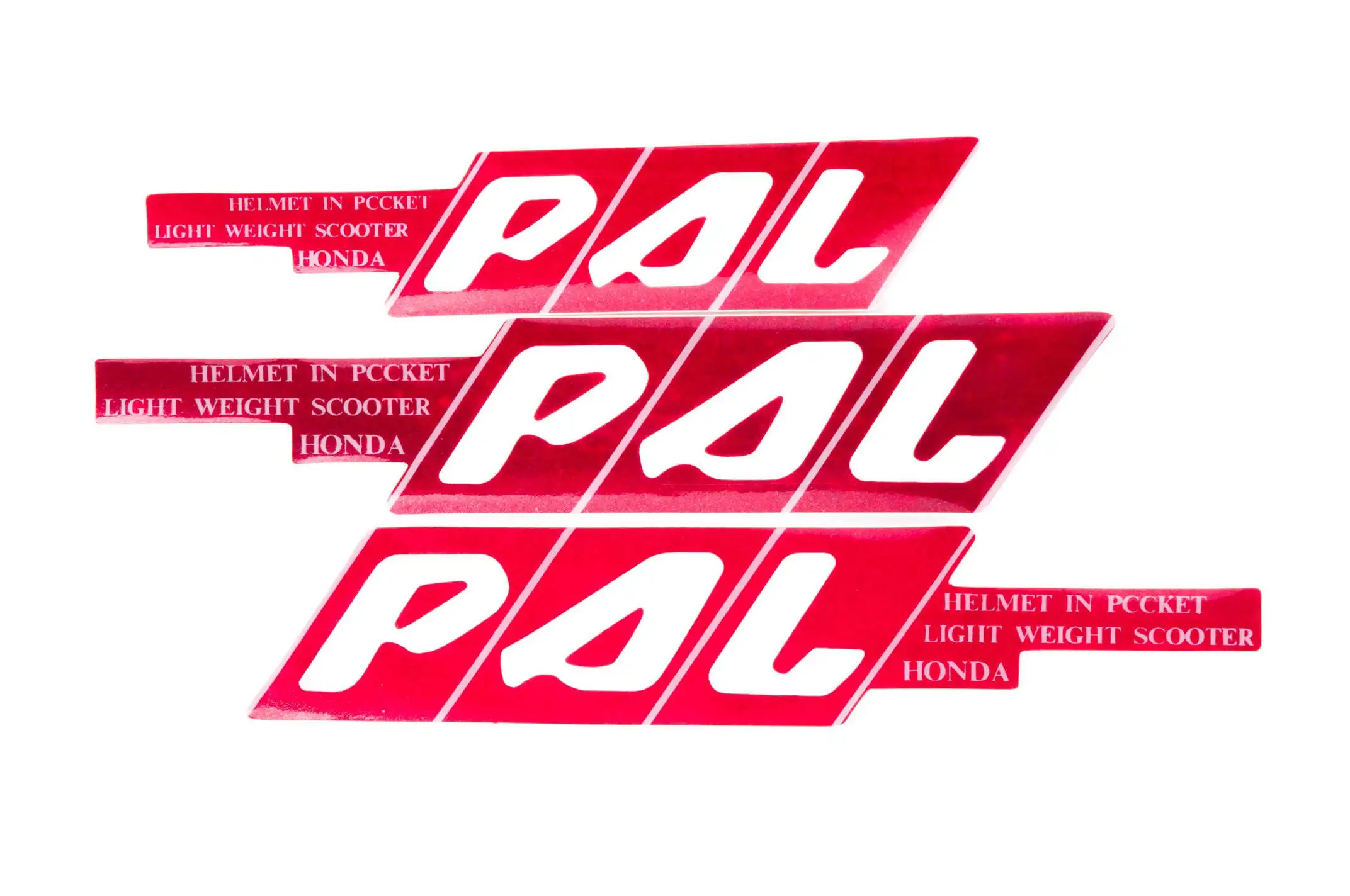 Наклейки (набор) PAL (45х23см, красные) (#0101)
