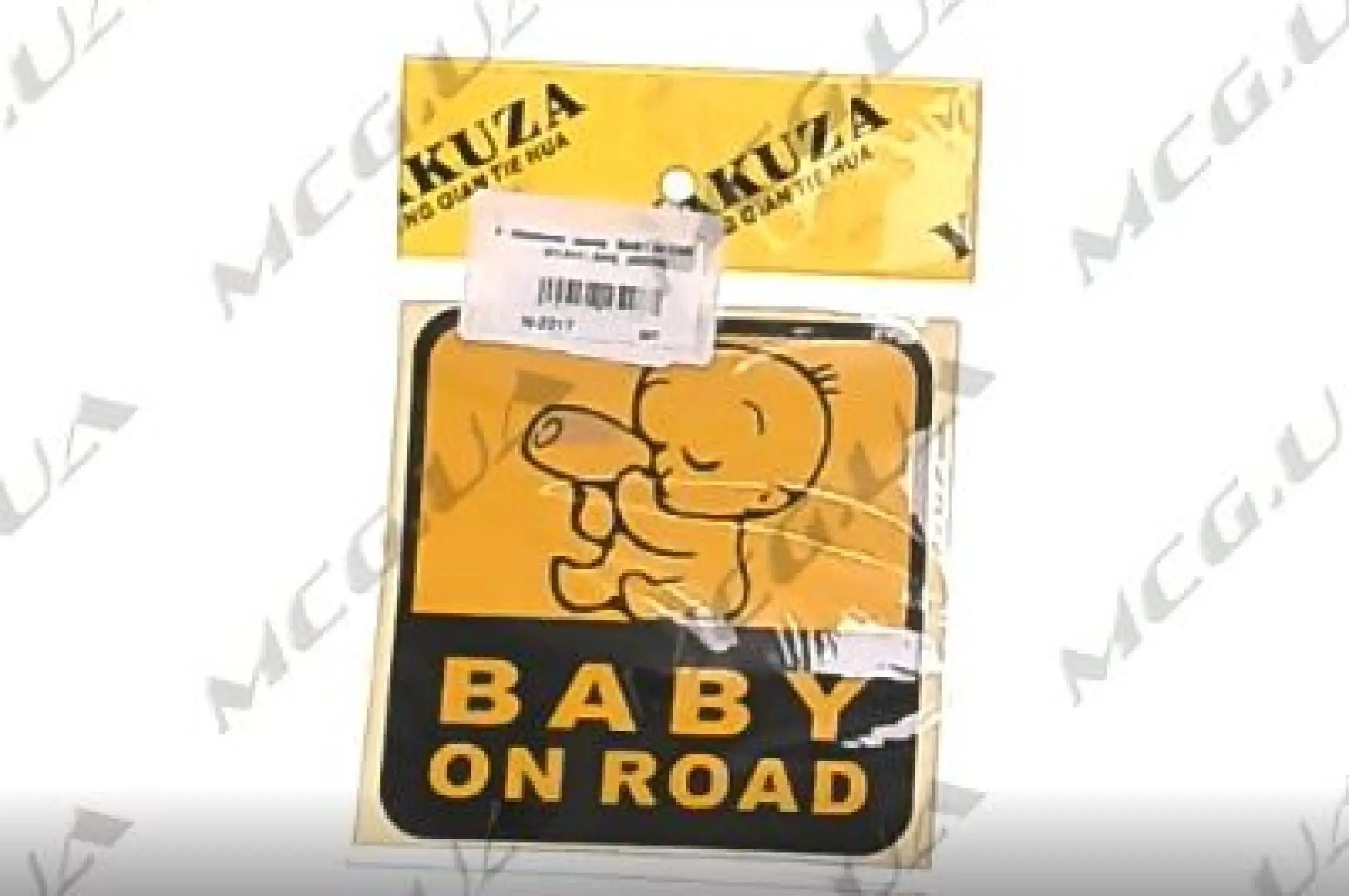 Наклейка   декор   BABY ON ROAD   (11.5x11.5см)   (#3568)