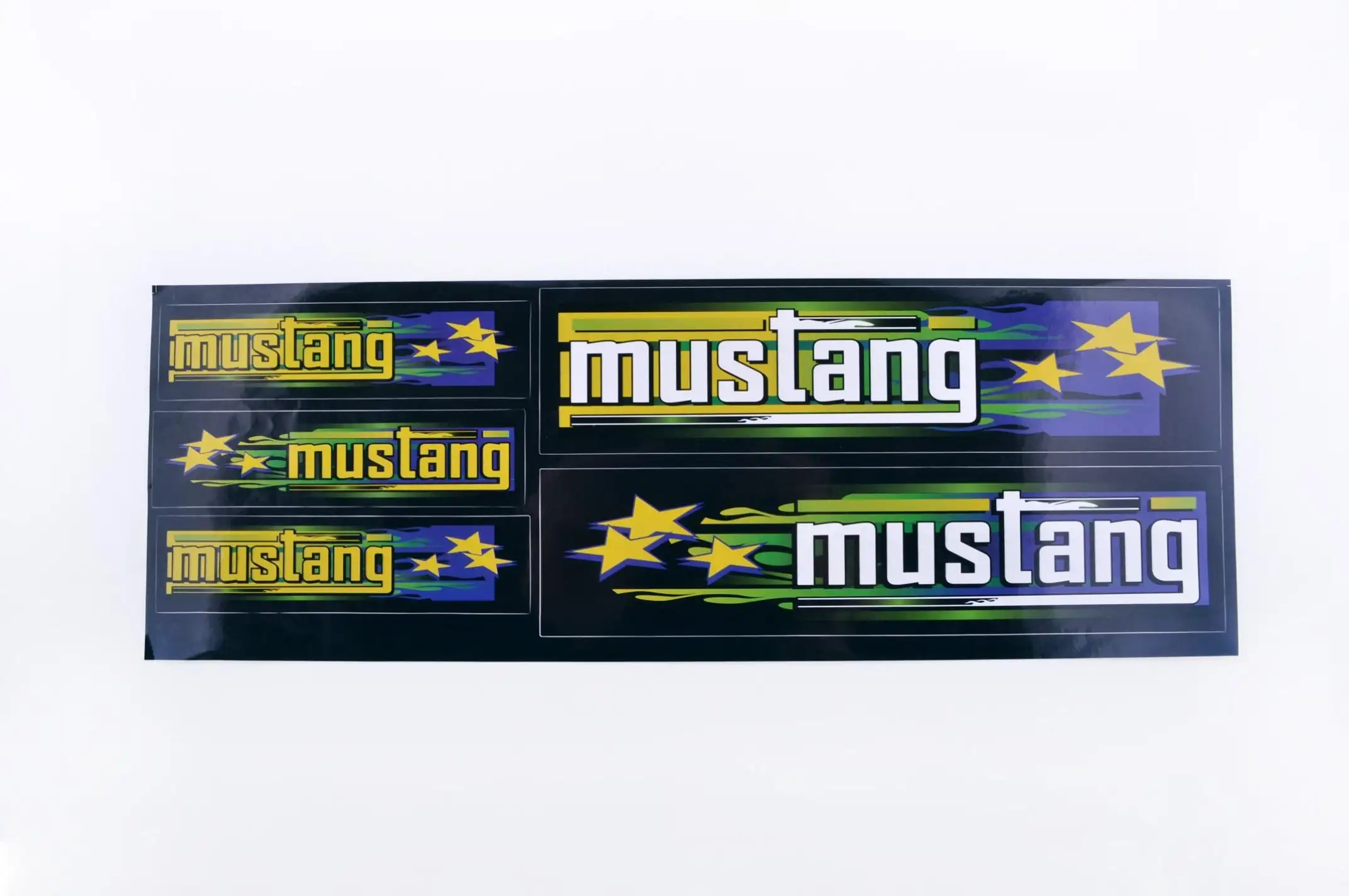 Наклейки (набор) MUSTANG (48х16см, черные) EVO
