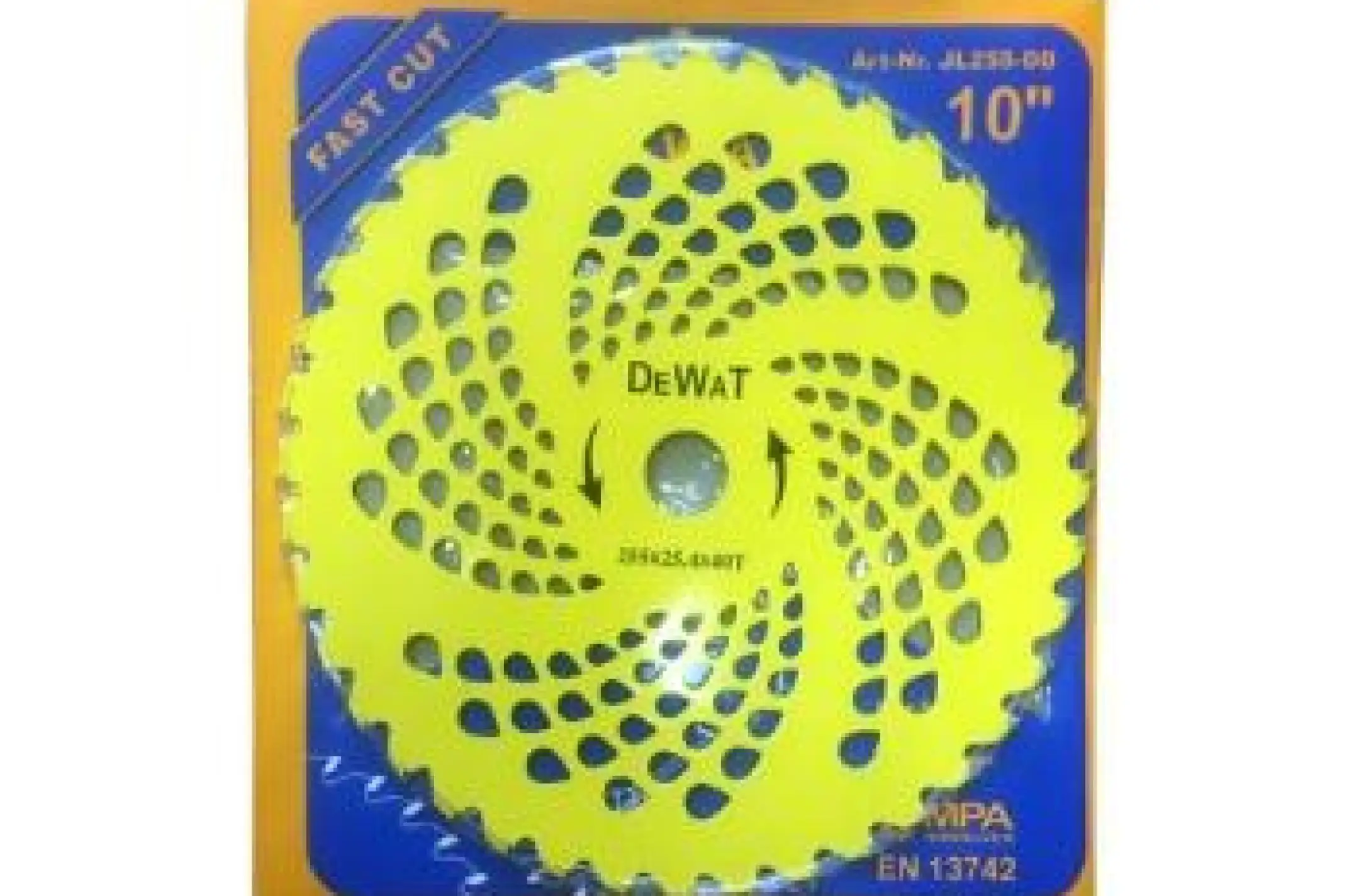 Нож мотокосы 40T (Ø255/25.4 mm) (победитовые зубья) (желтый ) BEST
