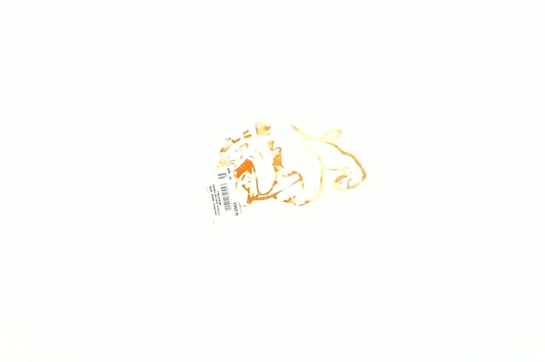 Наклейка   декор   DOG   (12x9cм, красная, левая)   (#HQ007RL)