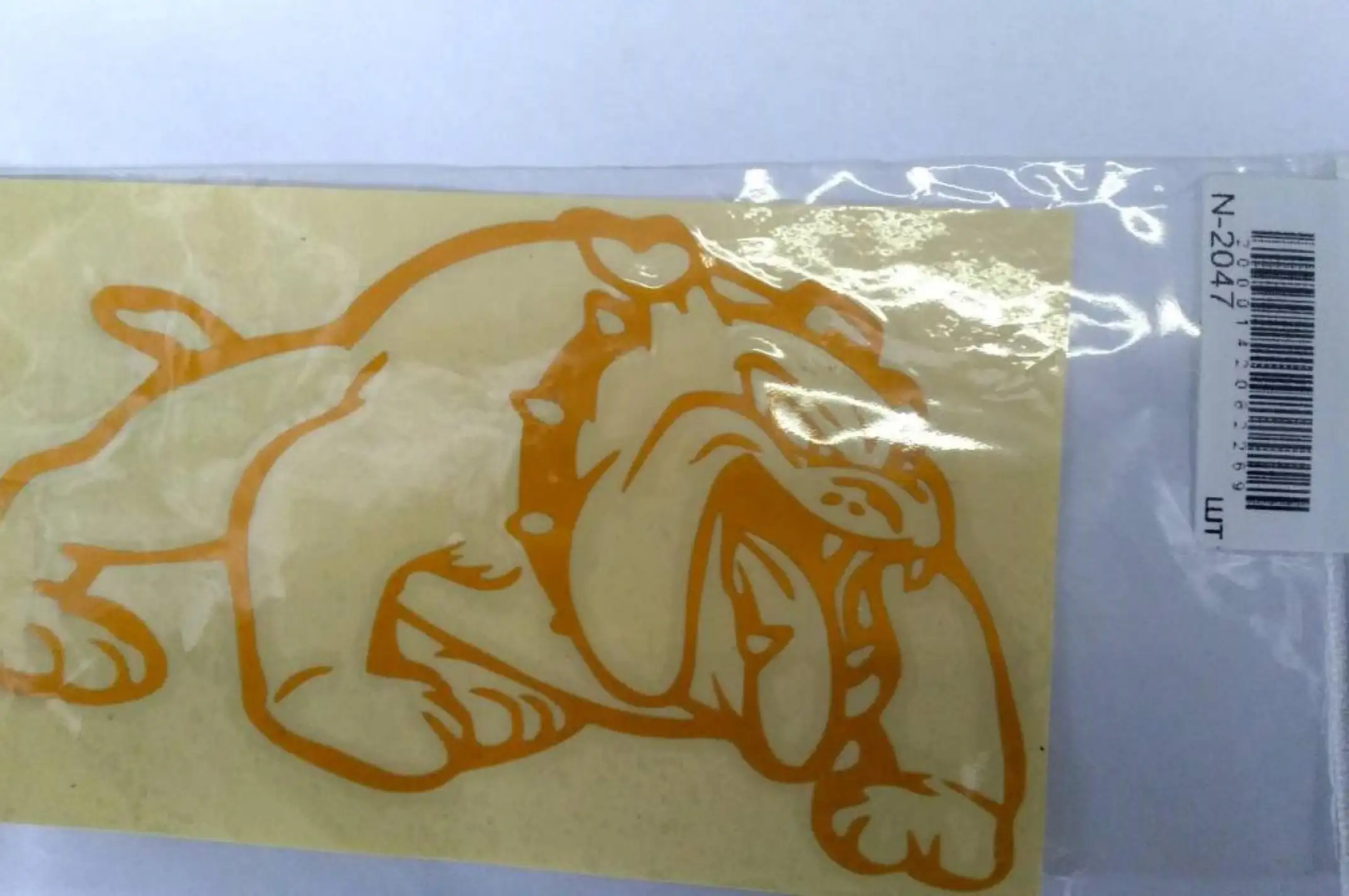 Наклейка декор DOG (12x9cм, оранжевая, левая)