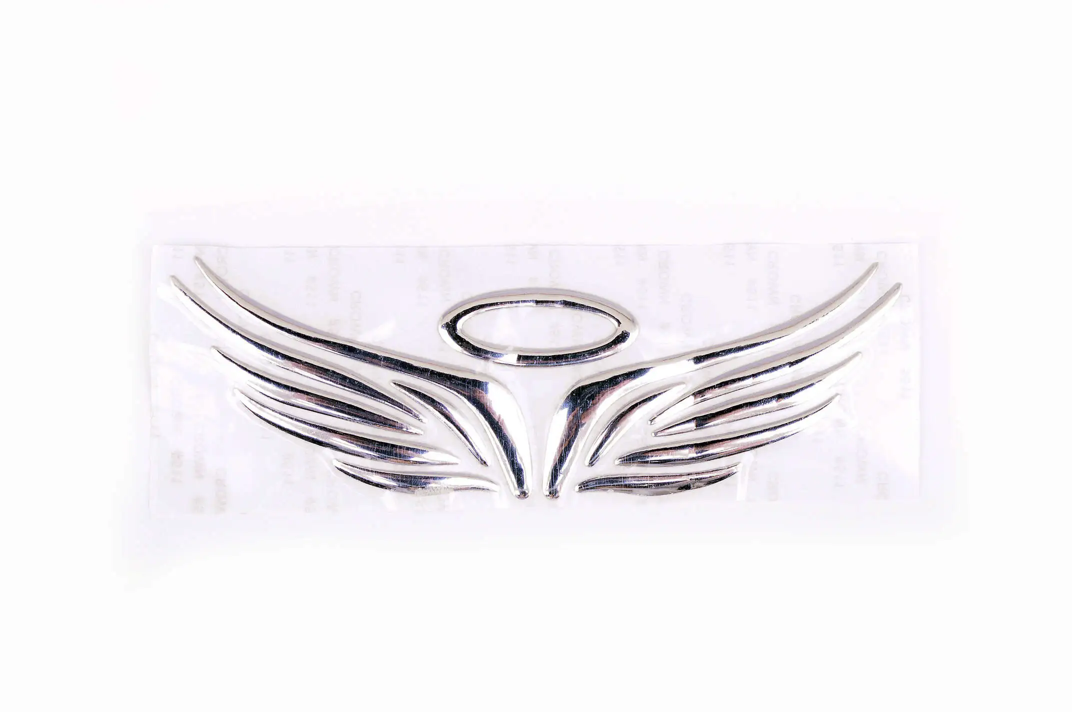 Наклейка шильдик MOTOANGEL (17x5см, алюминий, хром) (#4729)