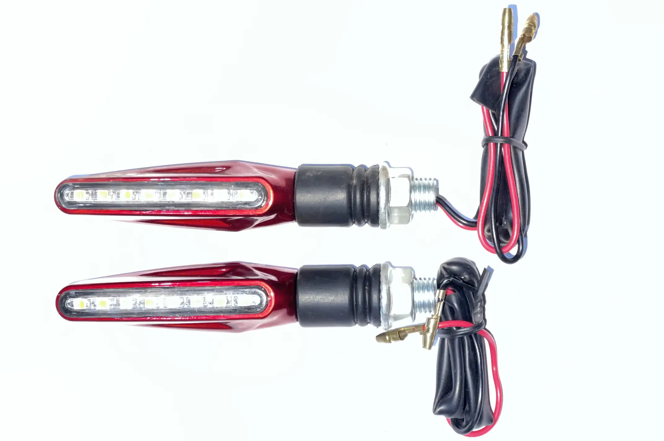 Поворот светодиодный, прямоугольный   (20 LED, красный, белое стекло)   JS
