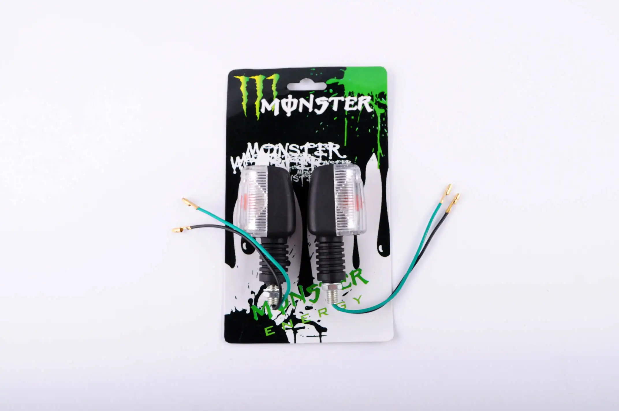 Повороты (пара)   Suzuki АХ100   (прозрачные)   MONSTER ENERGY