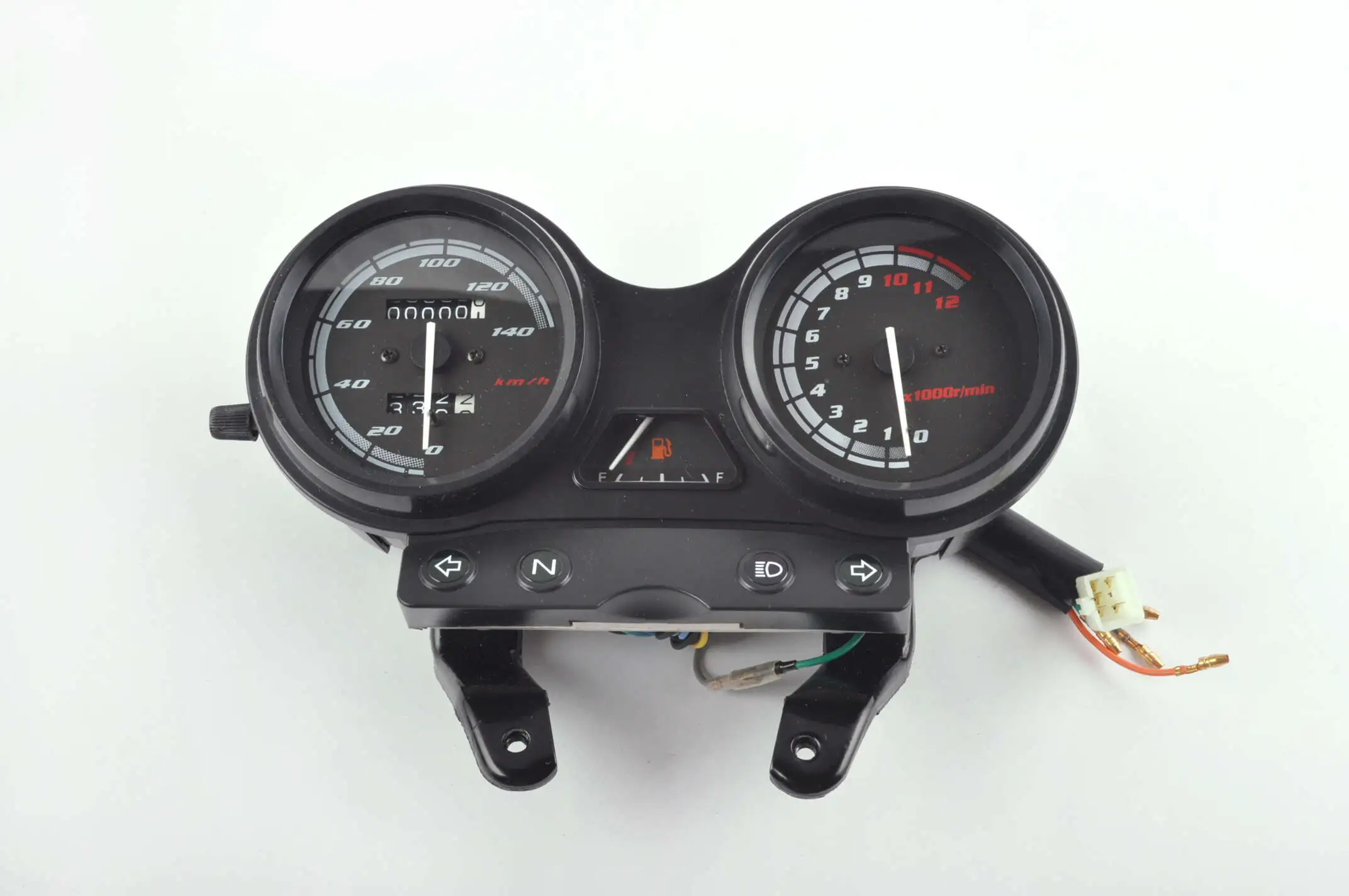 Панель приборов (в сборе) Yamaha YBR 125 (140км/ч, тахометр, черная) (#MY-127)