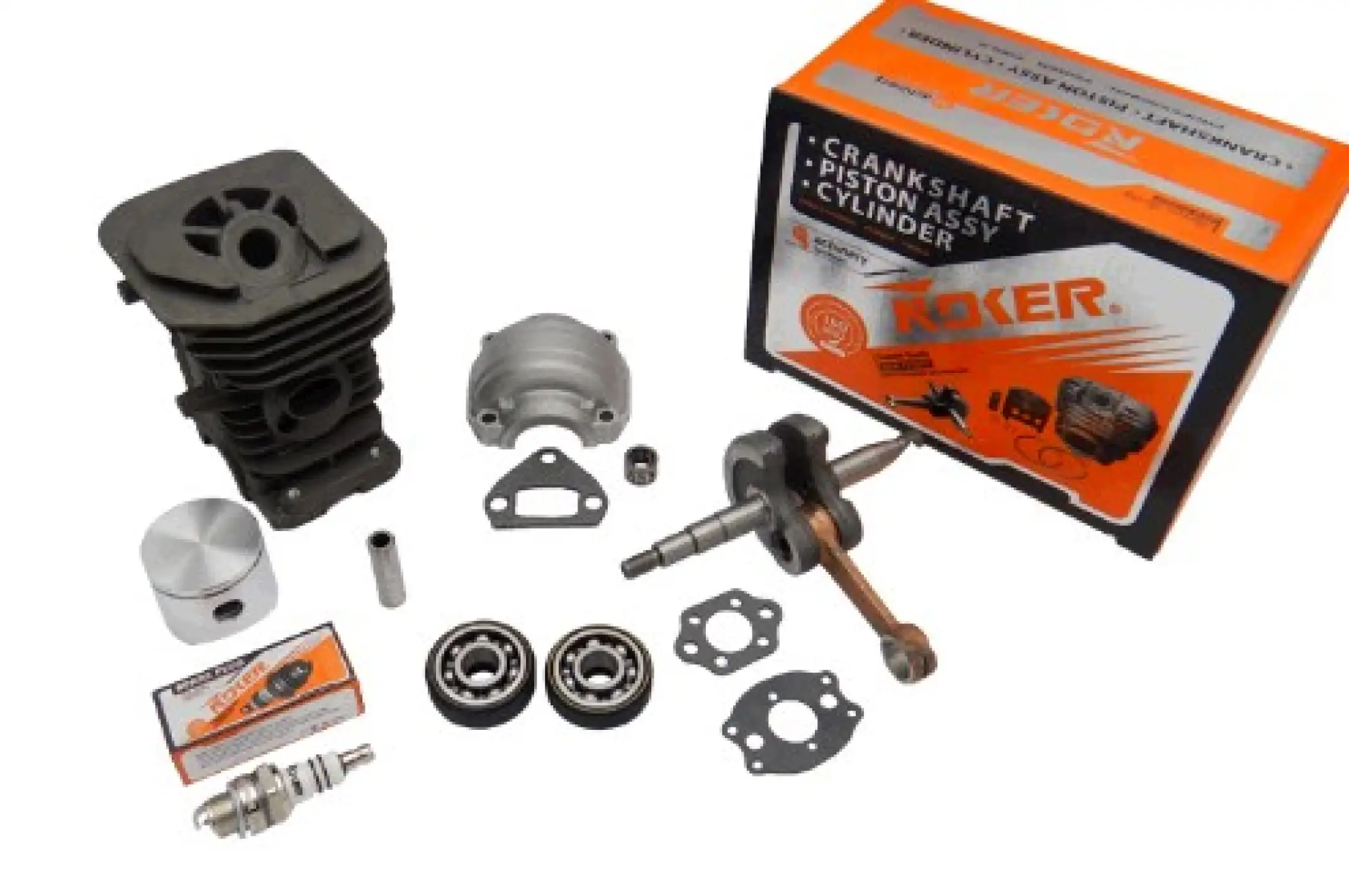Поршневая б/п (ЦПГ) для Husqvarna 137 (Ø38) (черная, +коленвал) (NOKER) KOSA