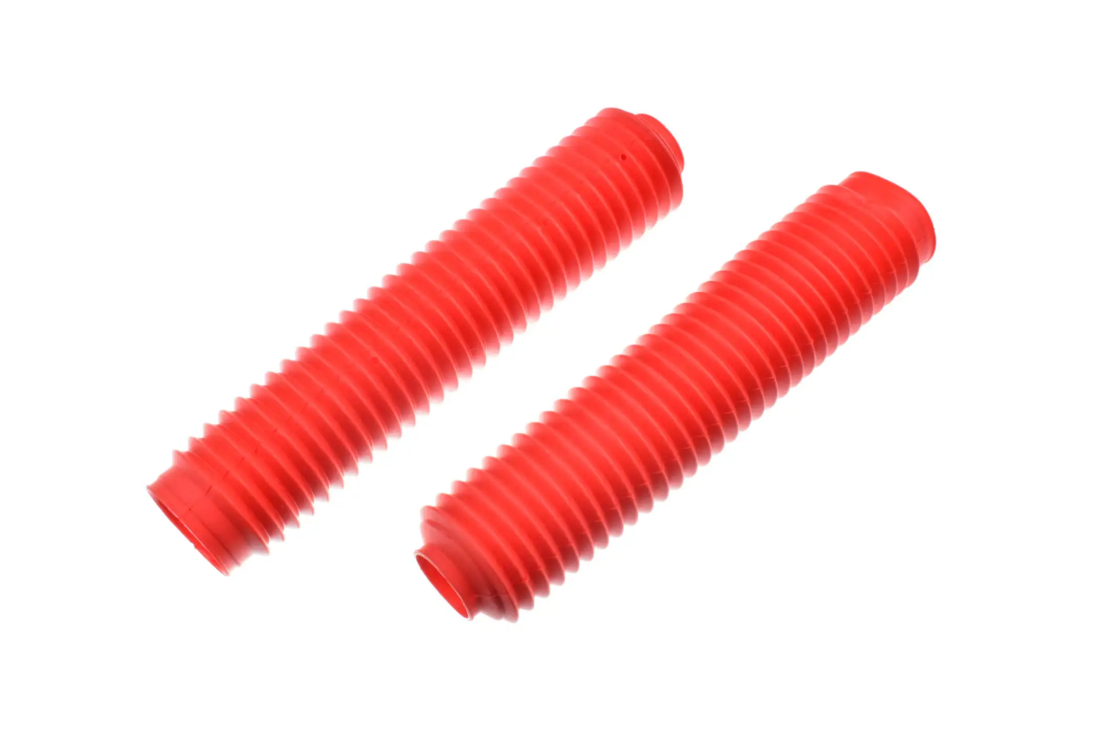 Гофры передней вилки (пара) универсальные L-330mm, d-40mm, D-55mm (красные) MZK
