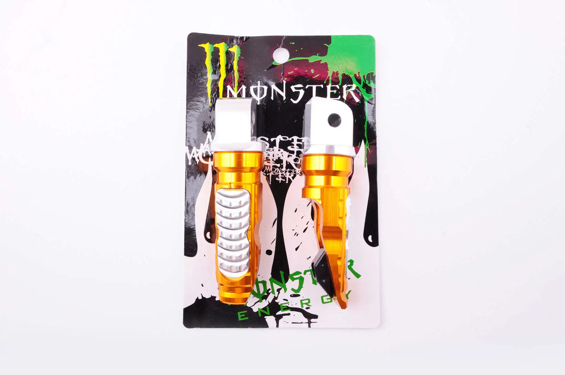Подножки пассажирские (mod:1, желтые) MONSTER ENERGY
