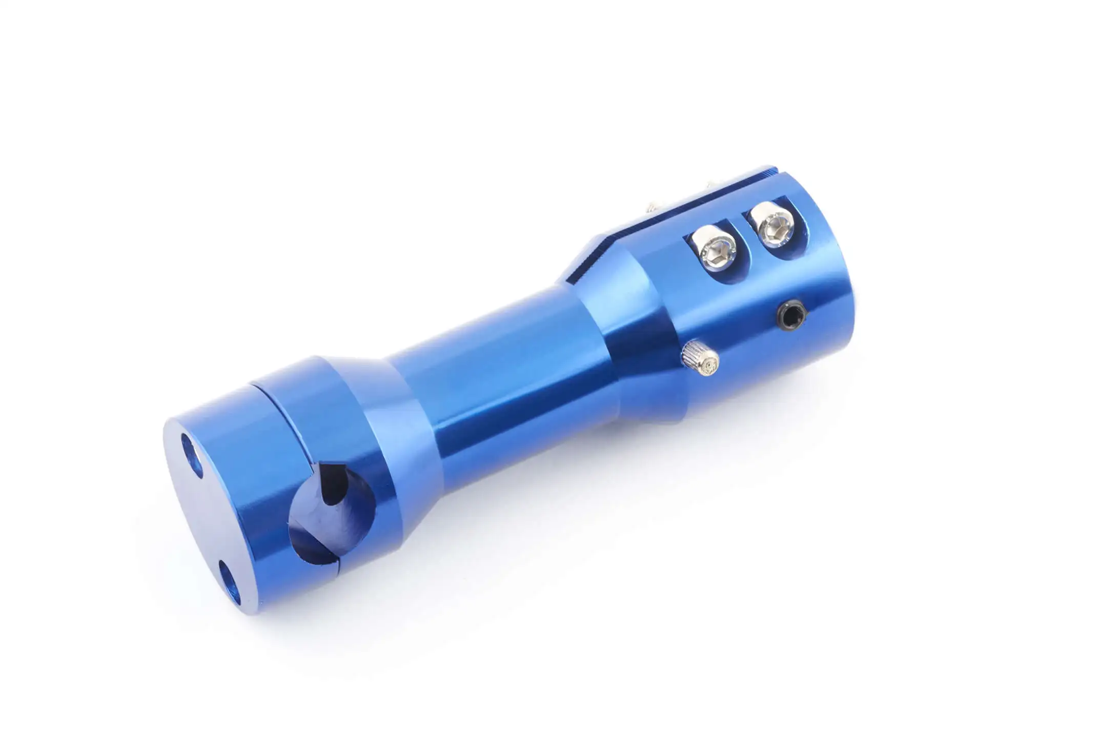 Крепление открытого руля на скутера (синие, посадочное место под руль Ø23mm, под траверсу Ø22mm) KOMATCU