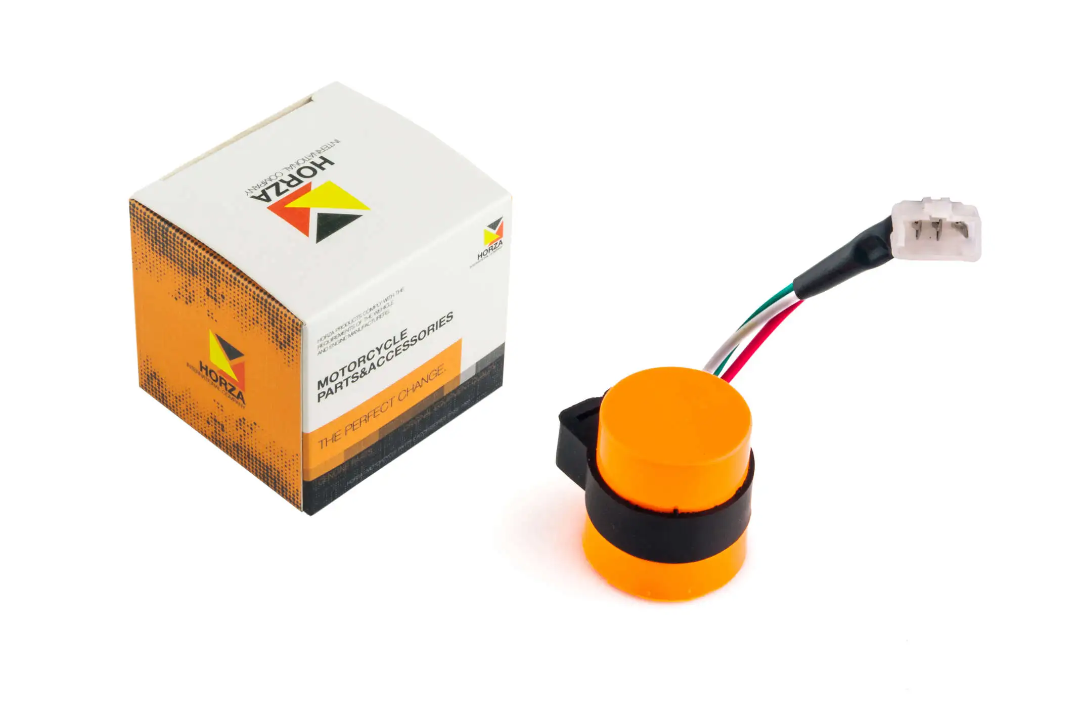 Реле поворотов 4T GY6 50-150 (3 провода, В-class) (оранжевое) HORZA