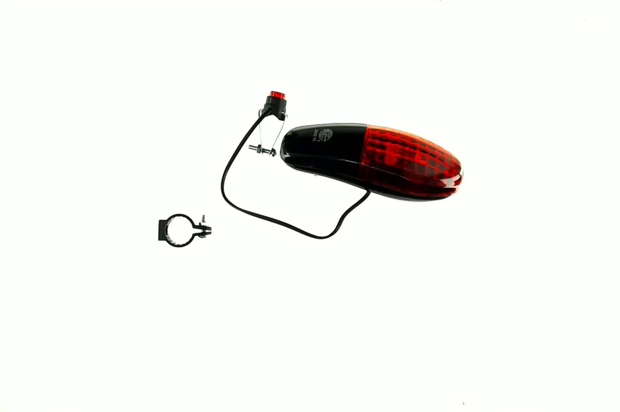 Сигнал велосипедный с подсветкой (банан) (черно- красный, 1LED, 8 мелодий, АА*2) (mod:JY-250) DS