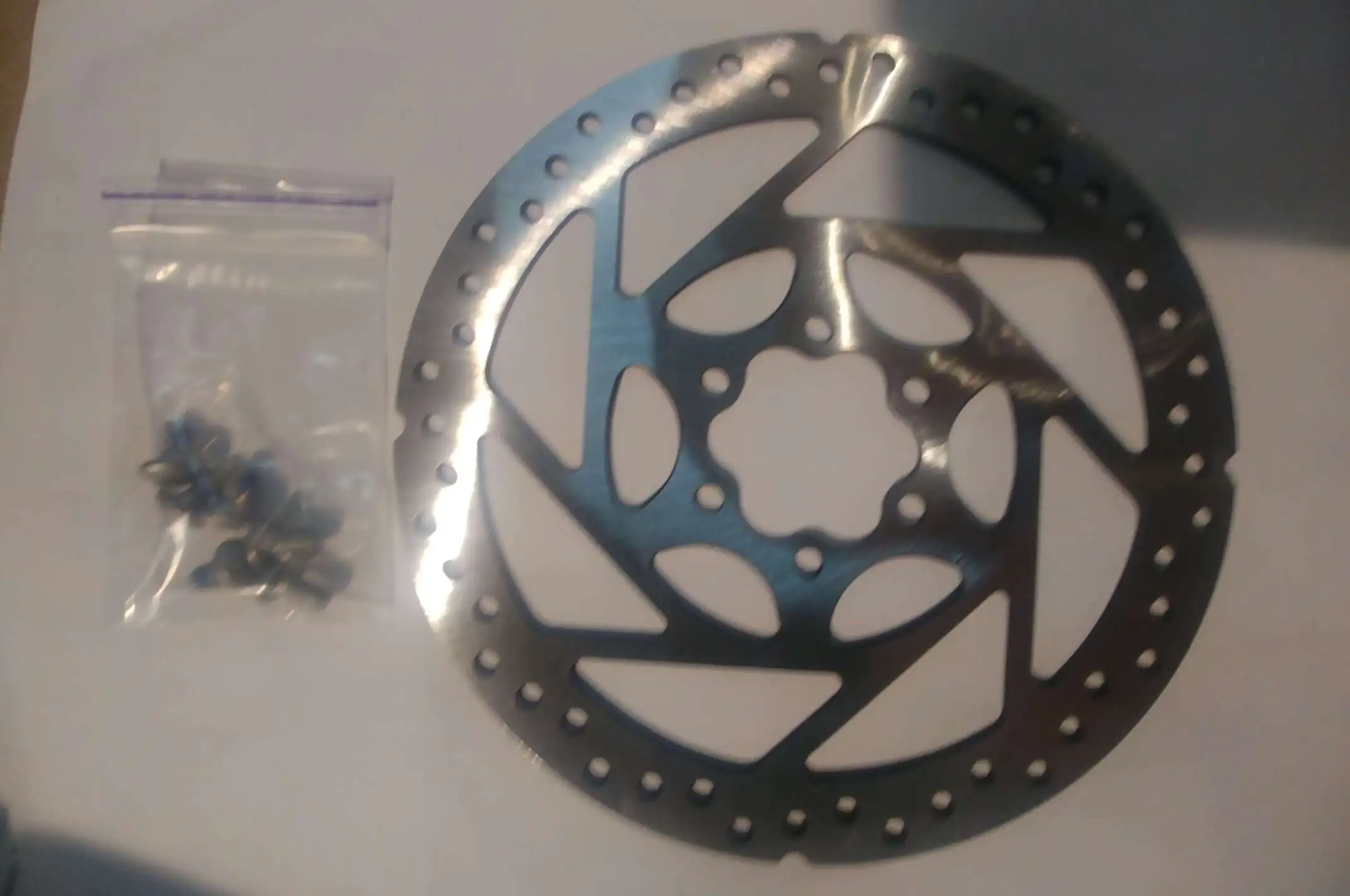 Диск тормозной велосипедный (mod:BL-027, Ø160mm, на 6 болтов) DS