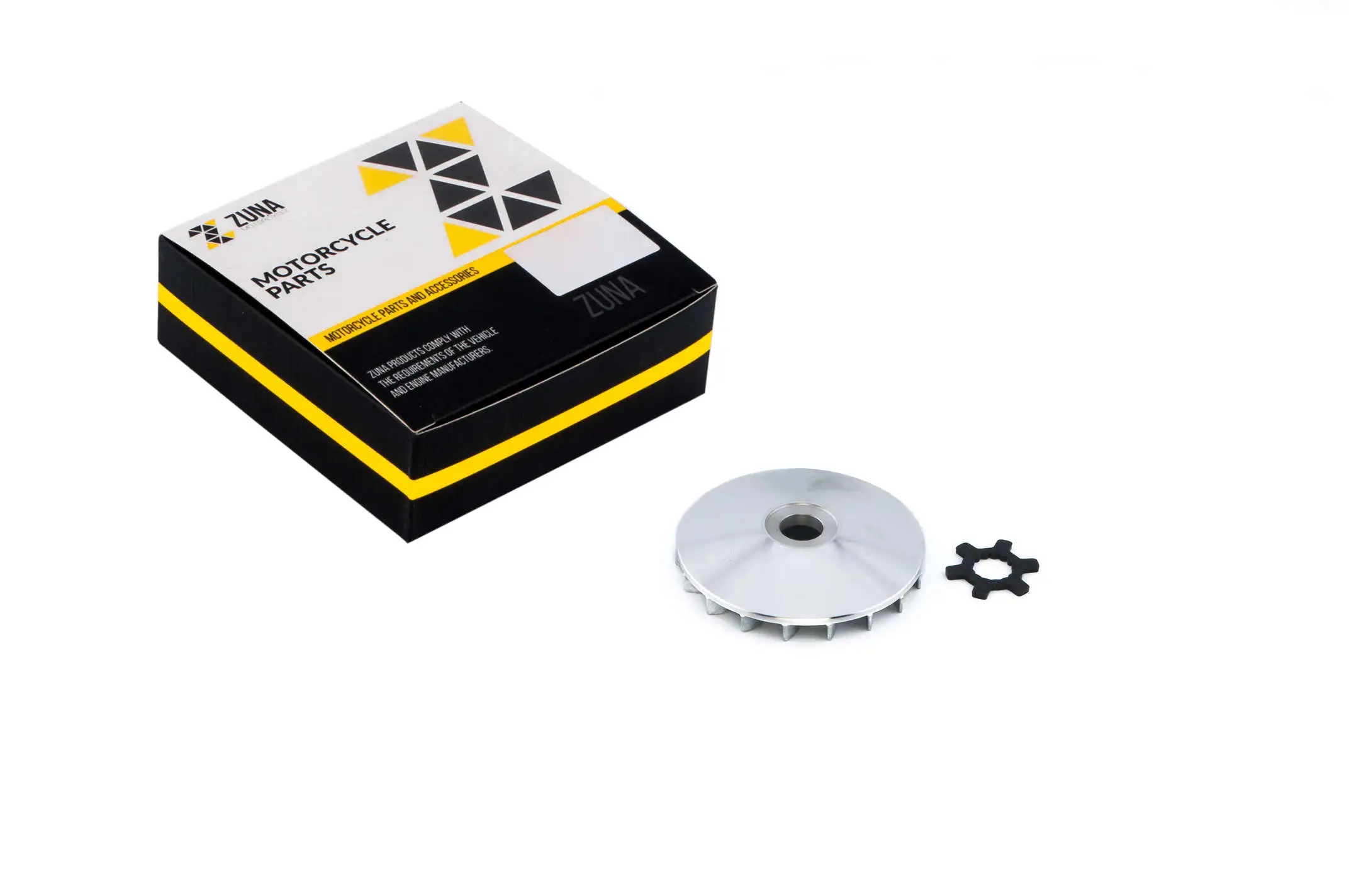 Щека вариатора неподвижная 2T Stels 50, Yamaha JOG 90 (алюминий, d-16, +ступица) ZUNA